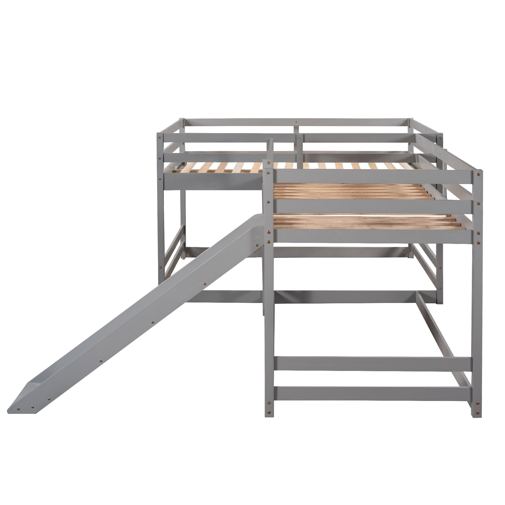 L-Shaped Bunk Bed With Slide And Short Ladder - Best Buy Furniture