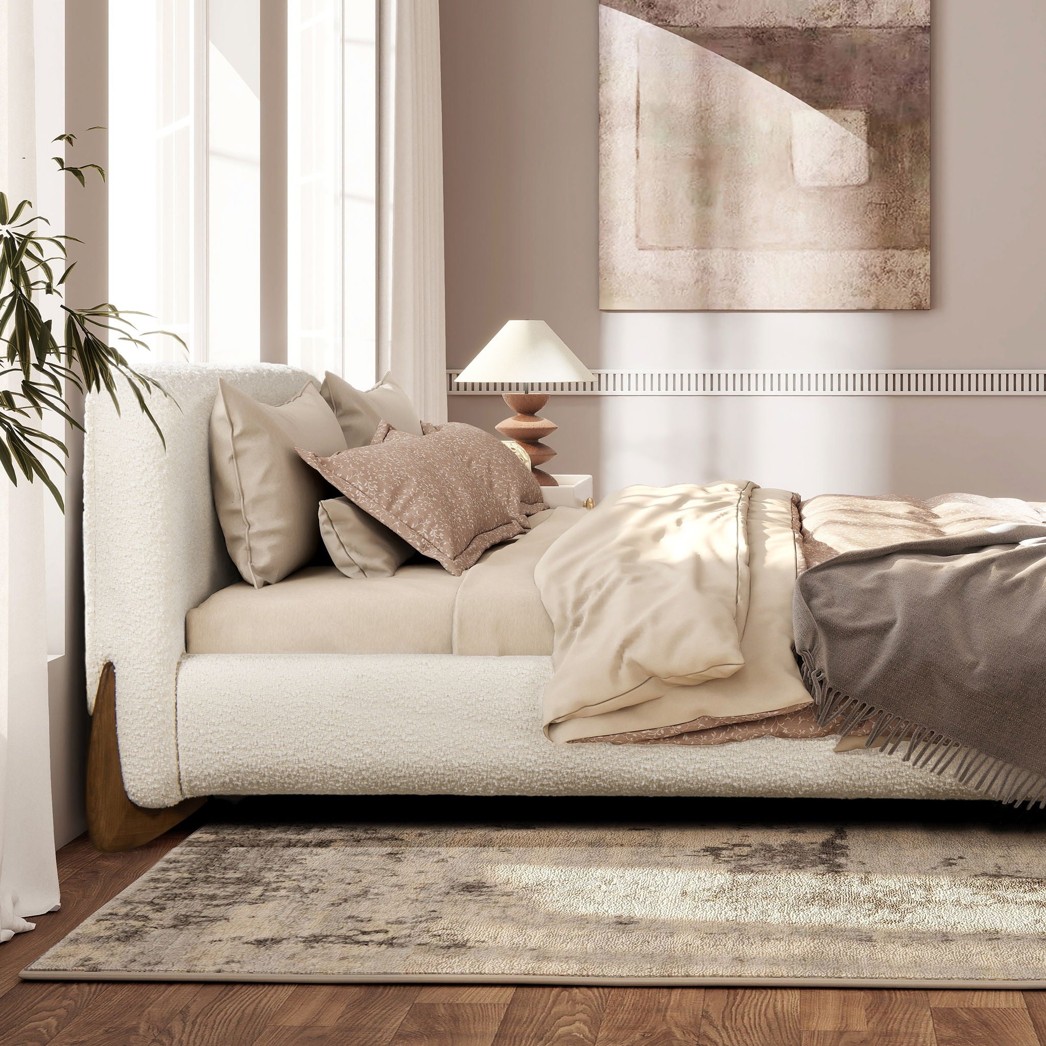 Alpine - Puffy Modern Platform Bed - Best Buy Furniture