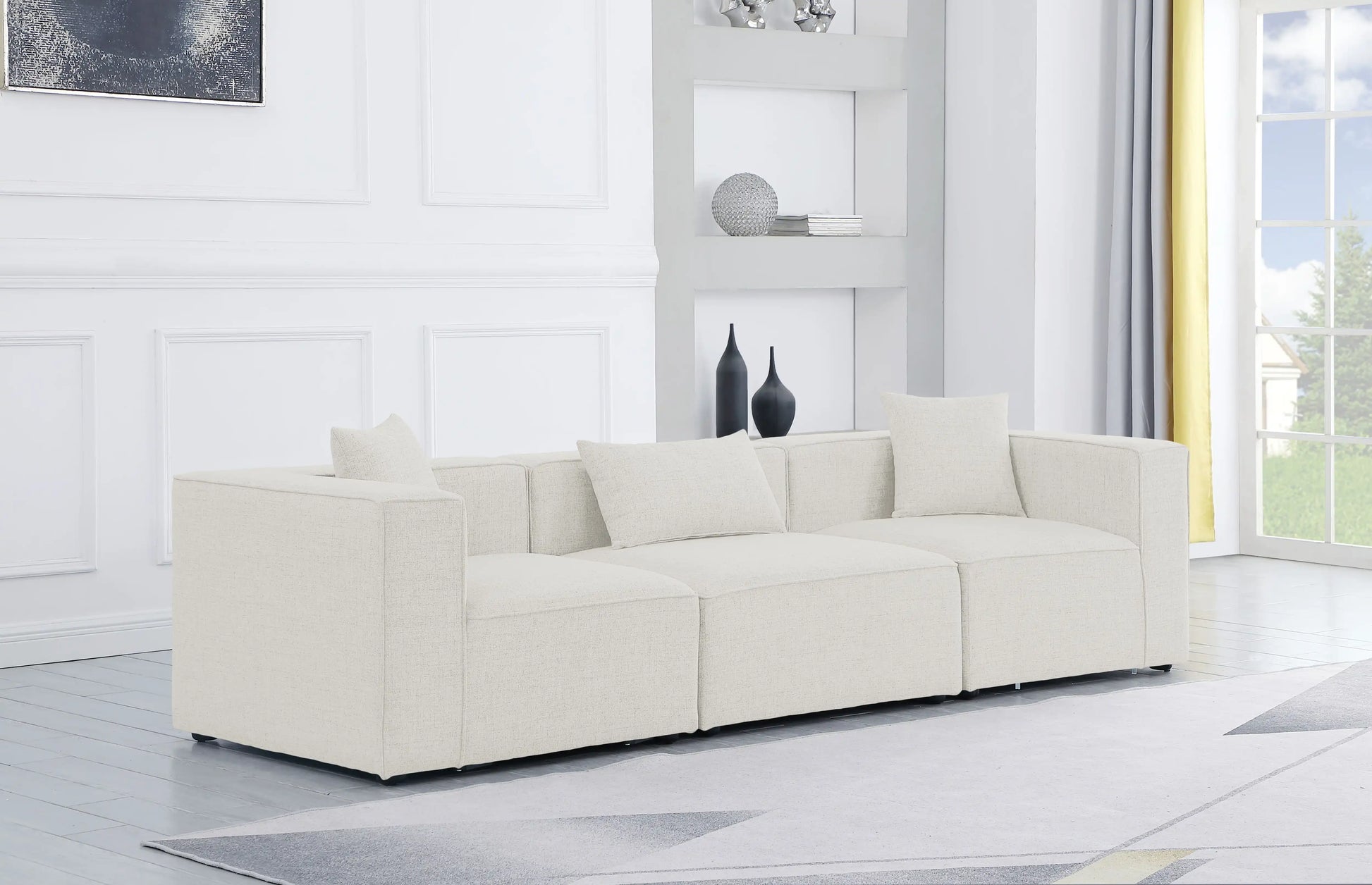 Cube - Linen Modular 3 Seat Sofa - Best Buy Furniture