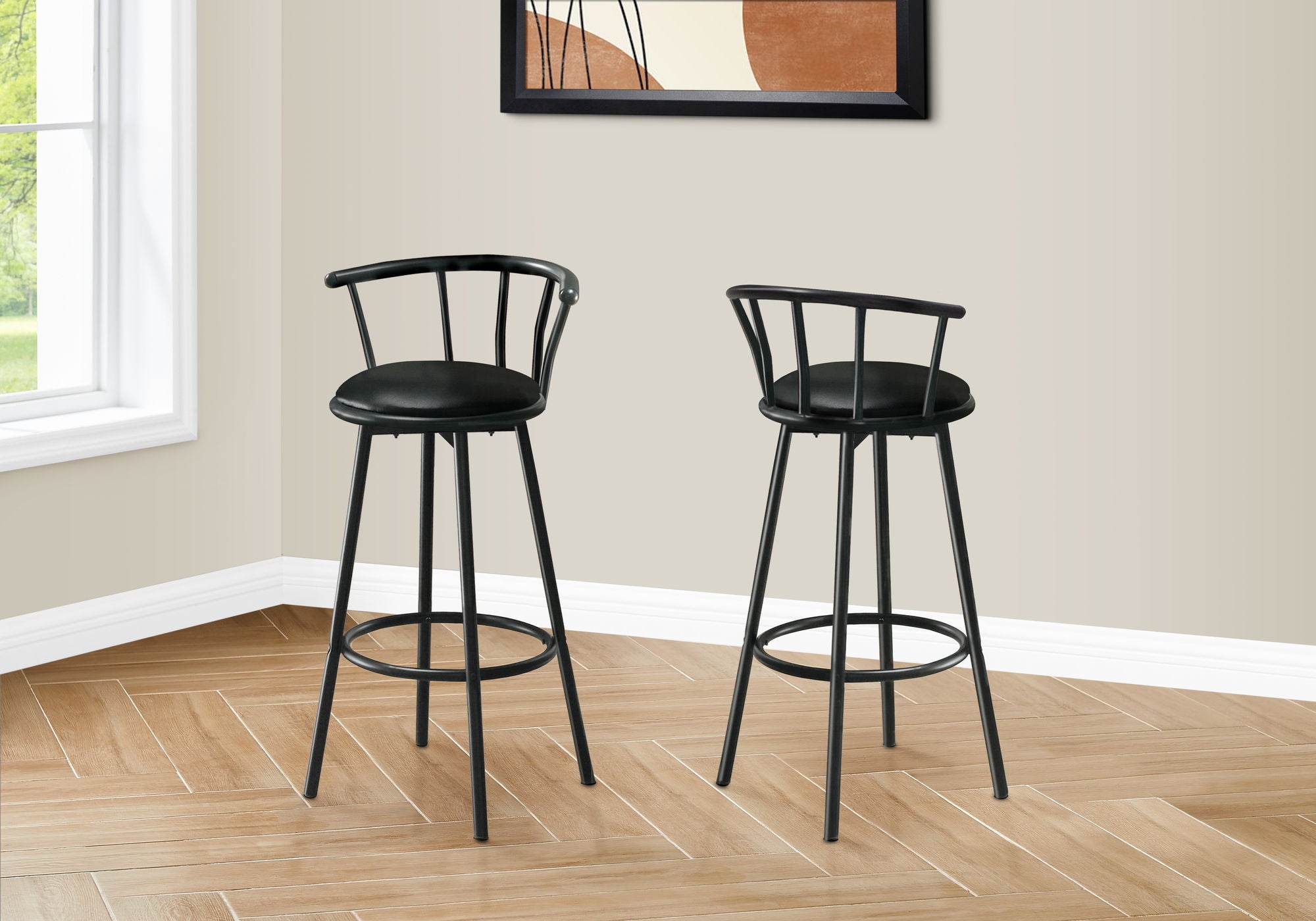 Swivel Stool Bar Height, Stylish Design Contemporary & Modern (Set of 2) - Best Buy Furniture
