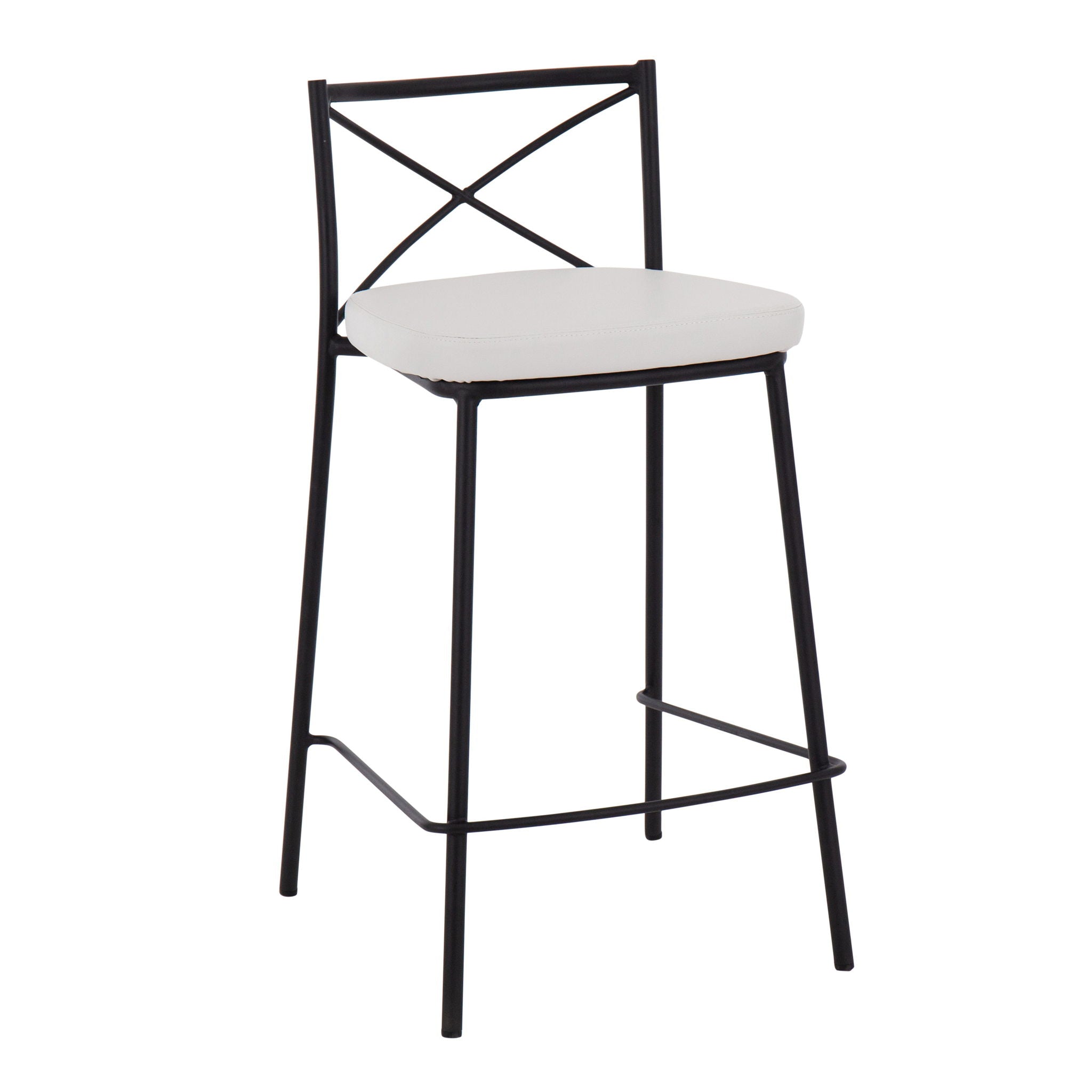 Modern Charlotte - Contemporary Fixed Height Counter Stool (Set of 2) - Best Buy Furniture