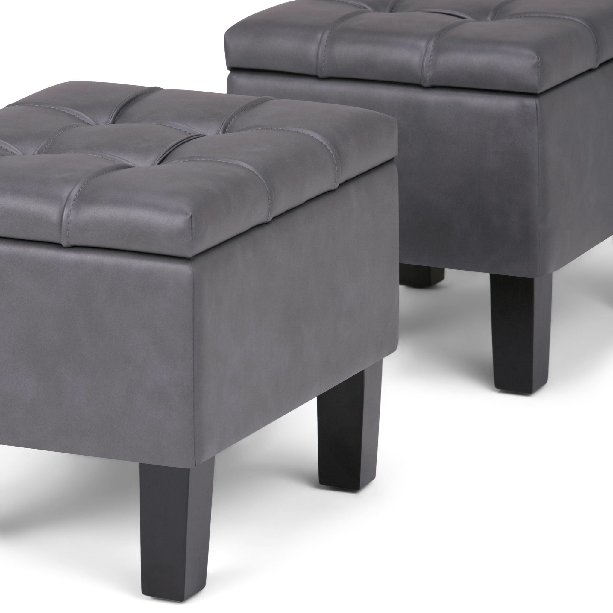 Dover - 3 Piece Storage Ottoman Contemporary Design - Best Buy Furniture