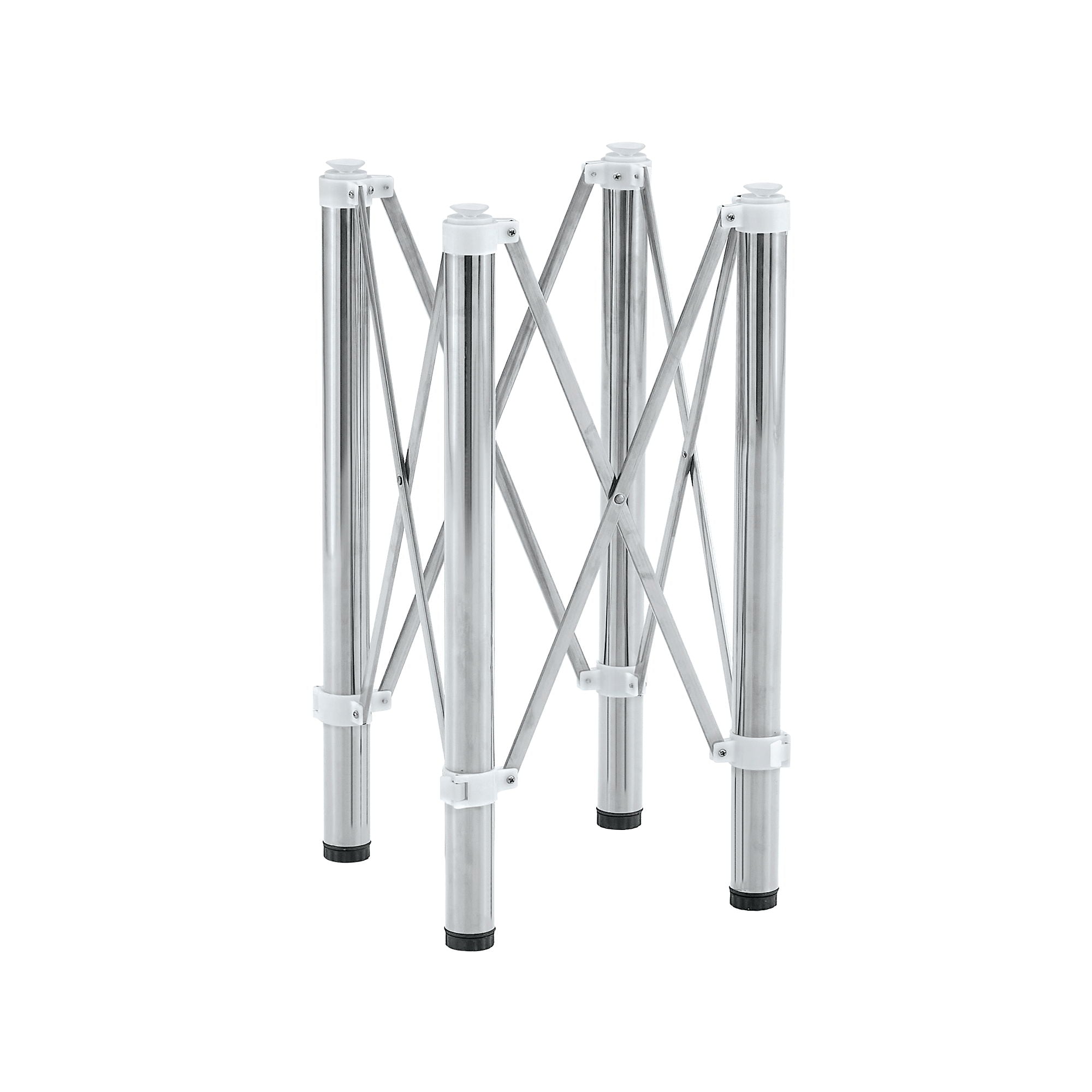 Simple Silver Stainless Steel Folding Table Frame Multifunctional Space Saving Design.Separate Folding Table Legs That Can Be Paired With Various Sizes And Styles Of Tabletops - Silver - Best Buy Furniture