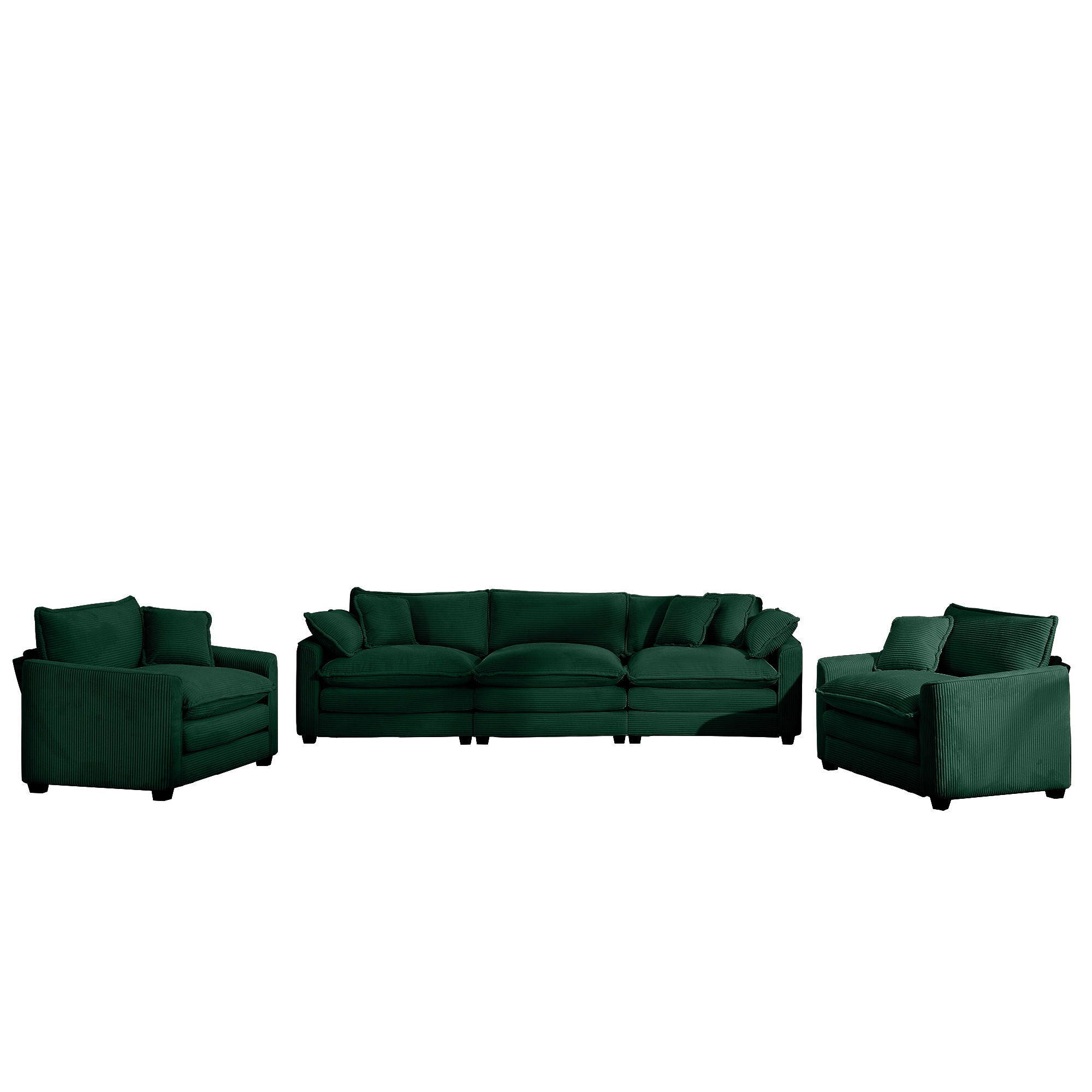 Elegant Corduroy Oversized Sectional Sofa Set With Deep Seats And Flexible Layout - Best Buy Furniture