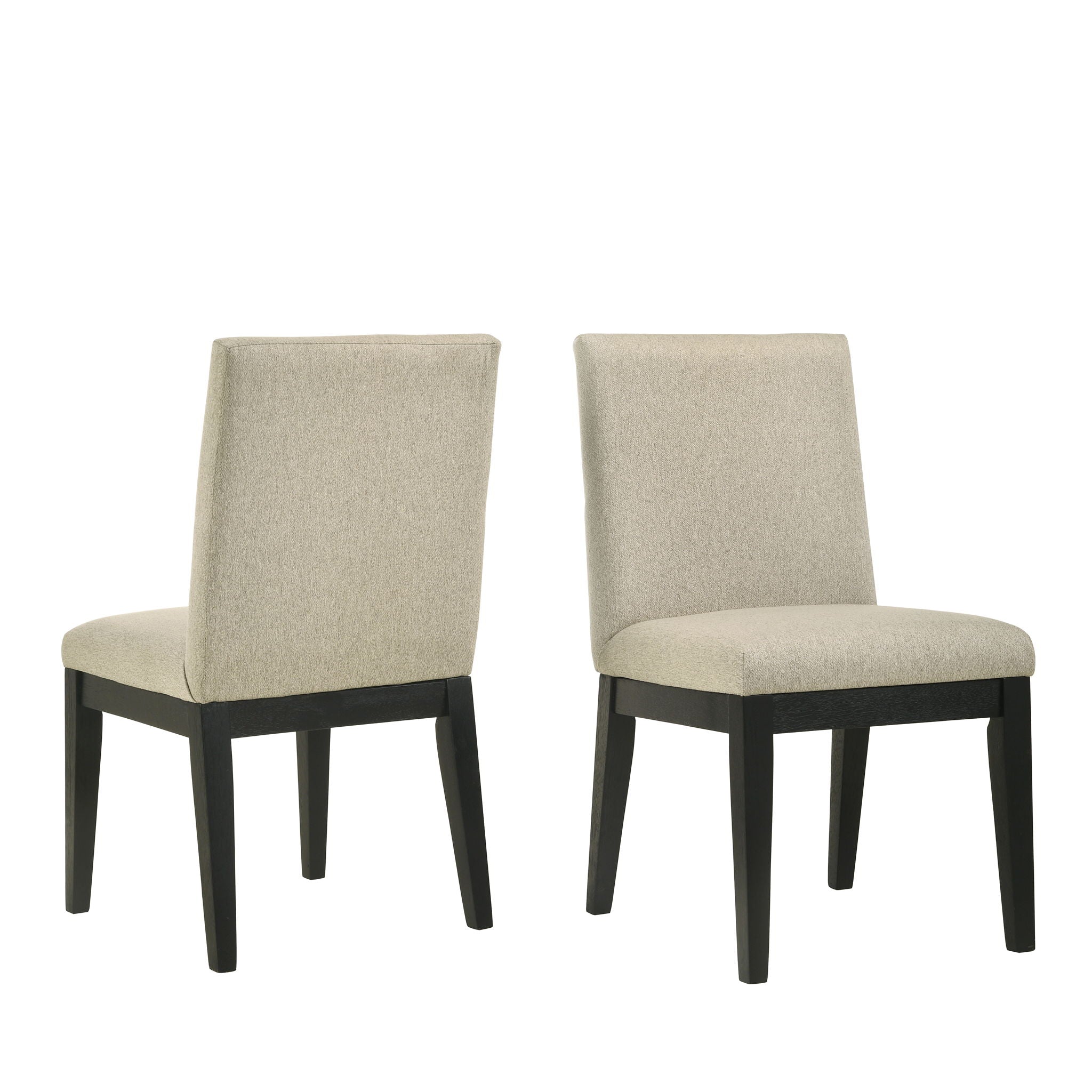 Roundhill Furniture - Rocco Contemporary Solid Wood Dining Chairs (Set of 2) - Beige - Best Buy Furniture