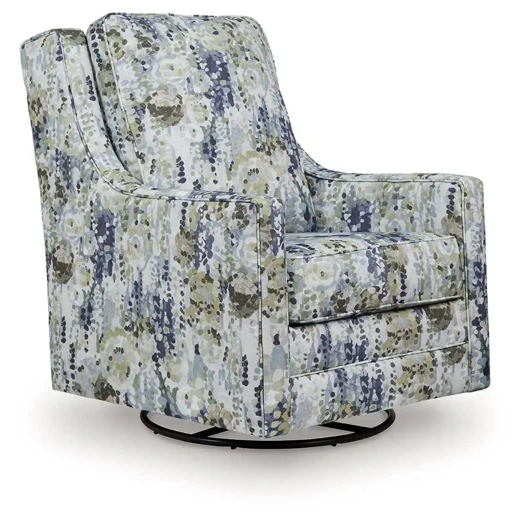 Dustinford - Swivel Glider Accent Chair - Multi - Best Buy Furniture