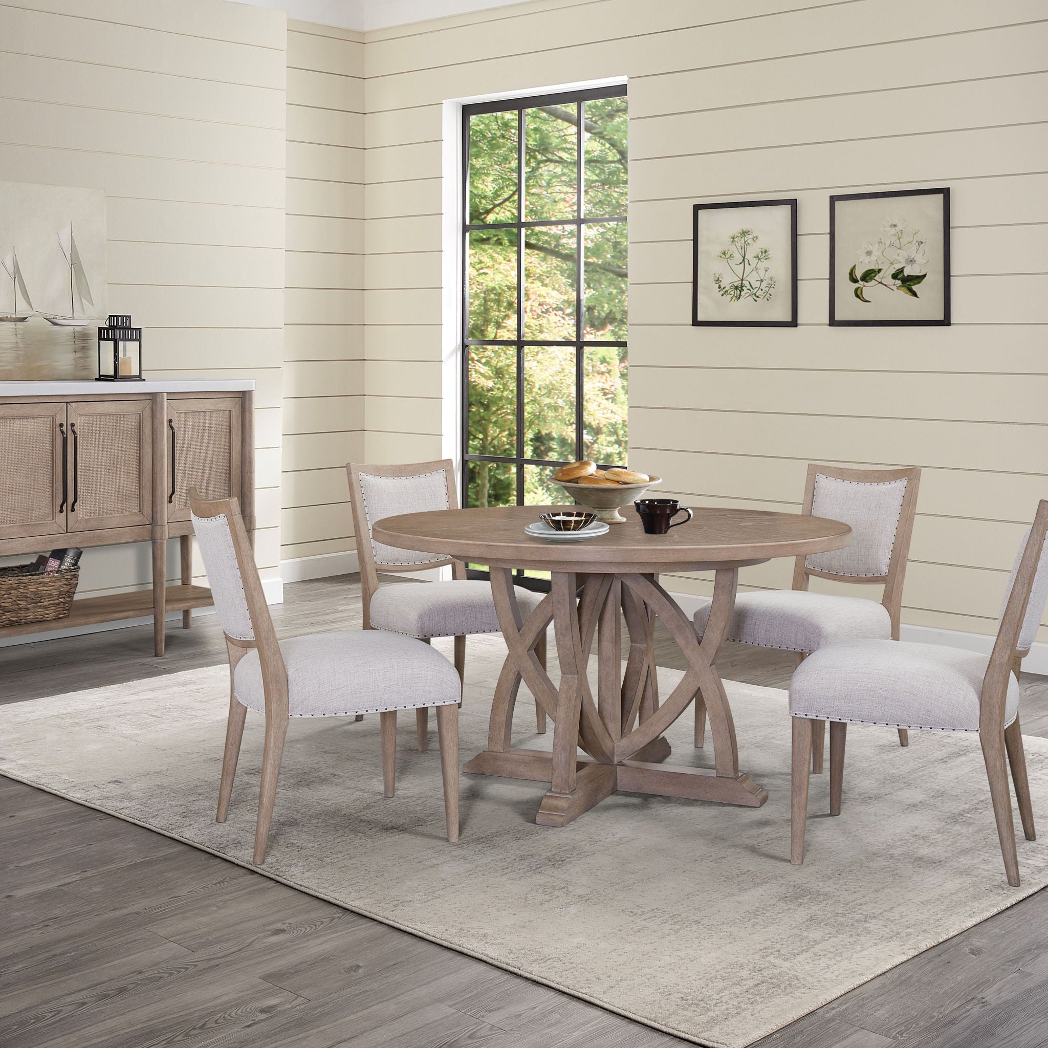 Round Dining Extendable Dining Table - Sand - Best Buy Furniture