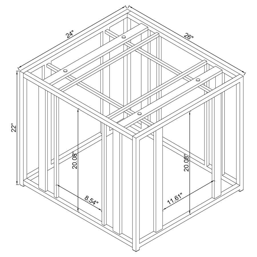 Adri - Rectangular Glass Top Side End Table - Best Buy Furniture