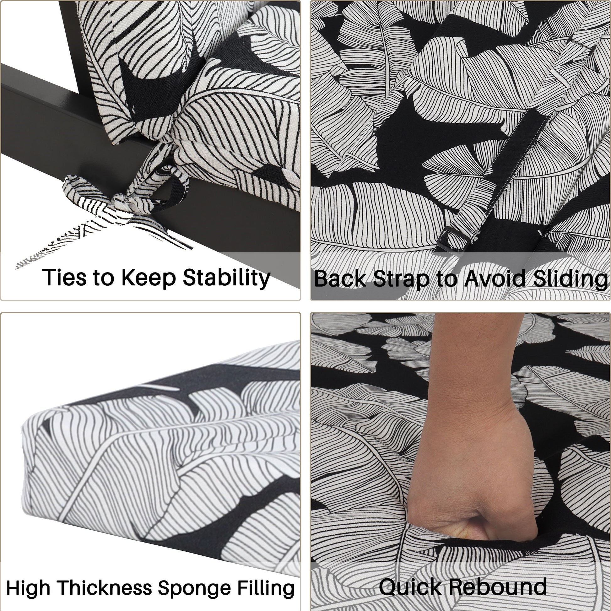 2 Piece Chaise Lounge Chair Cushion Set With Ties - Best Buy Furniture