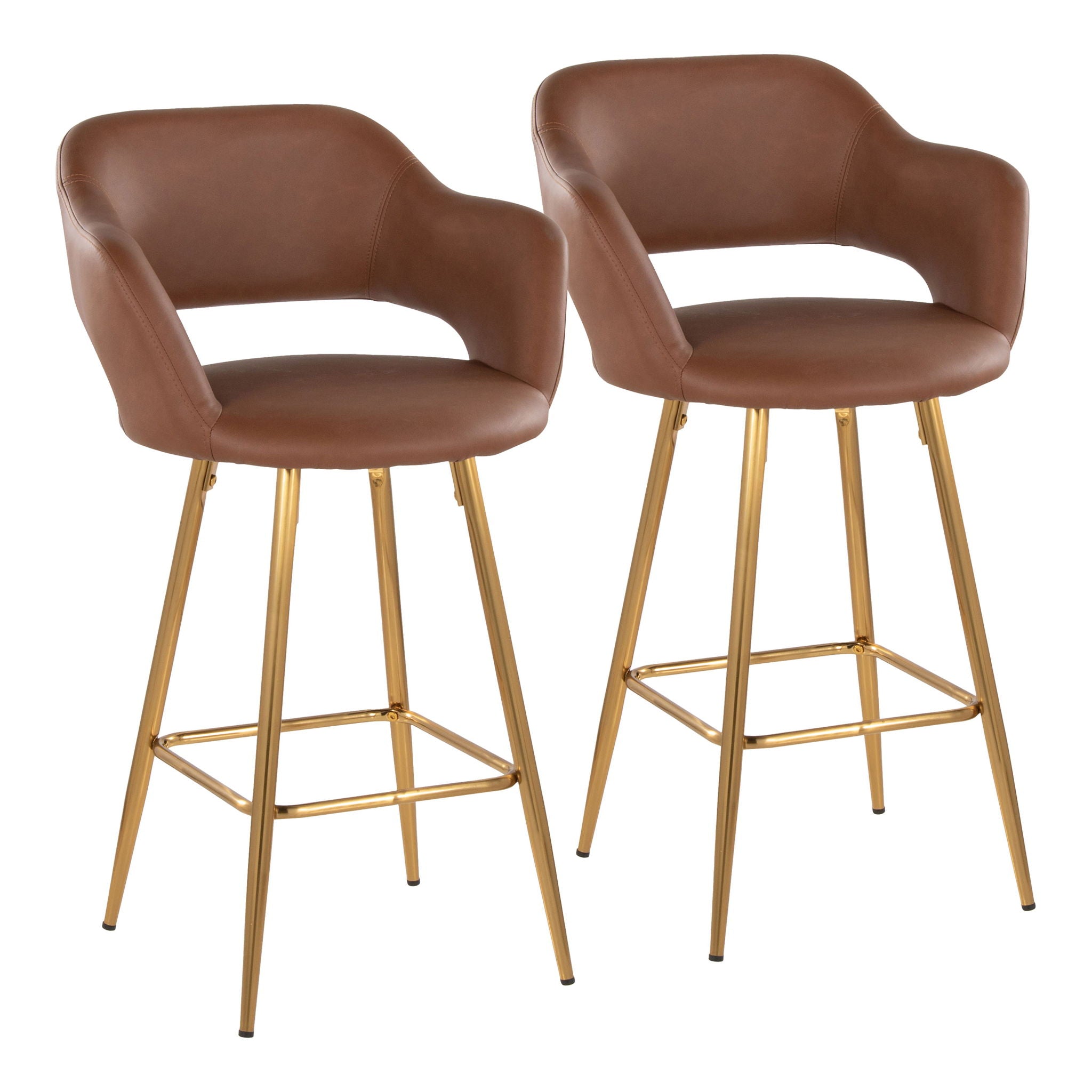 Margarite - Contemporary Fixed Height Counter Stool With Footrest (Set of 2) With Square - Best Buy Furniture