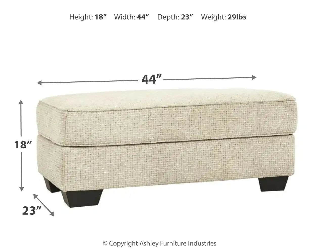 Monaghan - Ottoman - Sandstone - Best Buy Furniture