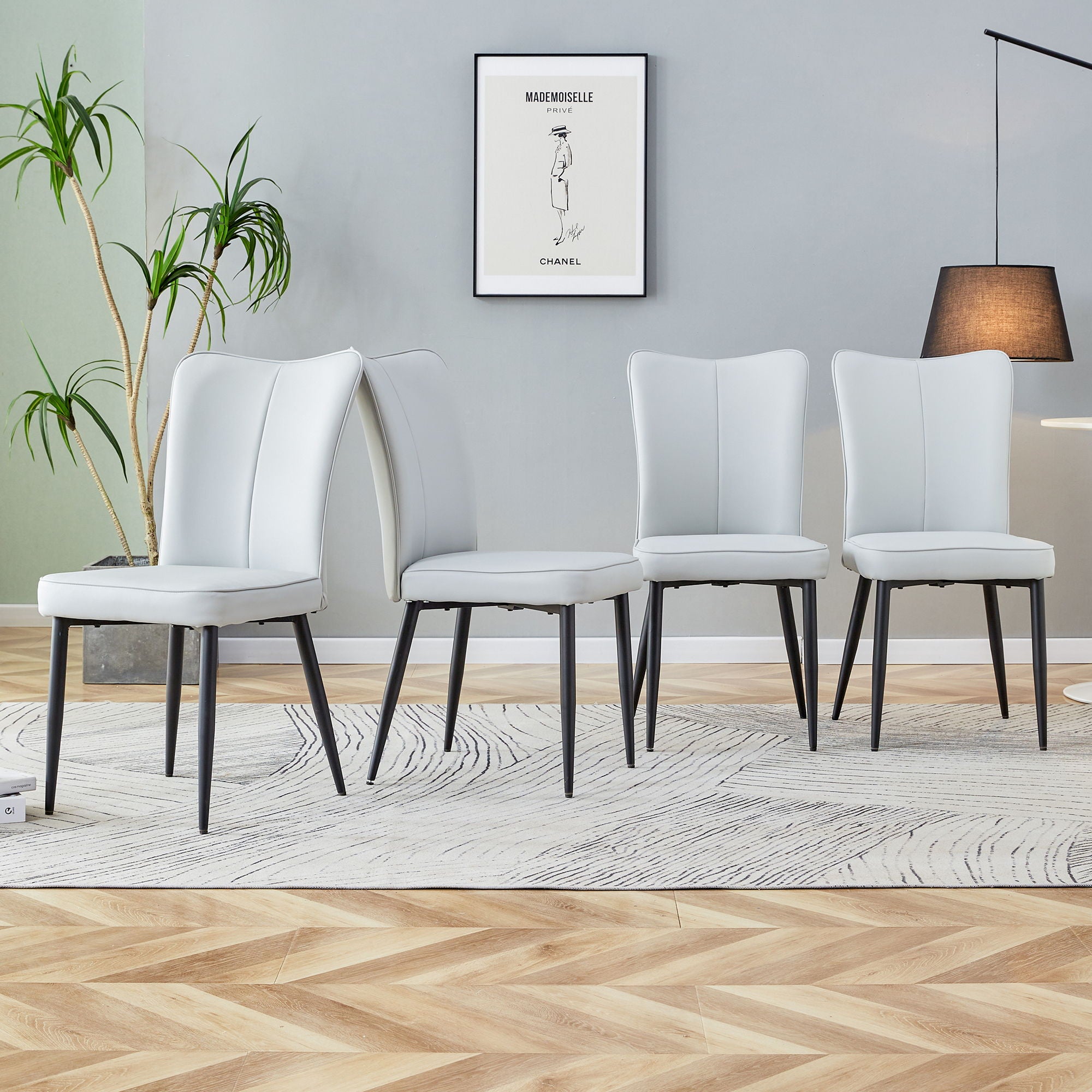 Modern Minimalist Dining Chairs With Metal Legs - Best Buy Furniture