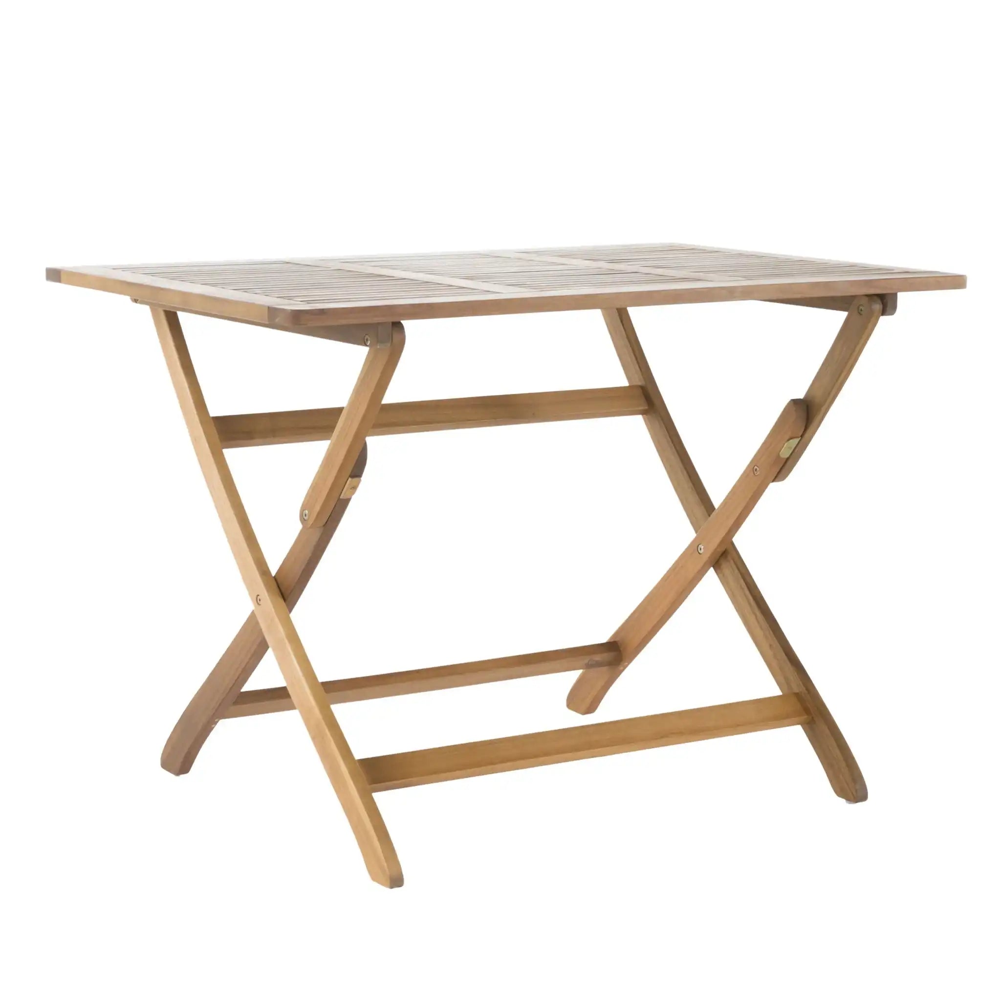 Blissique - Outdoor Foldable Wood Dining Table With Slat Design - Best Buy Furniture