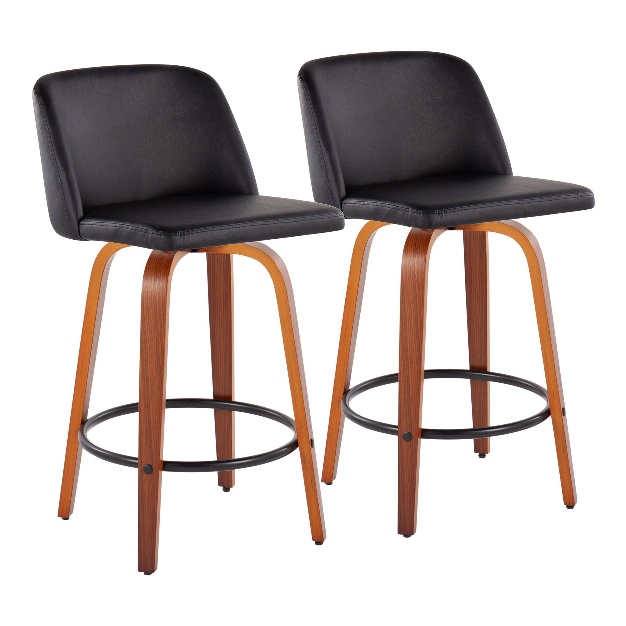 Toriano - Mid Century Modern, Counter Stool (Set of 2) - Best Buy Furniture