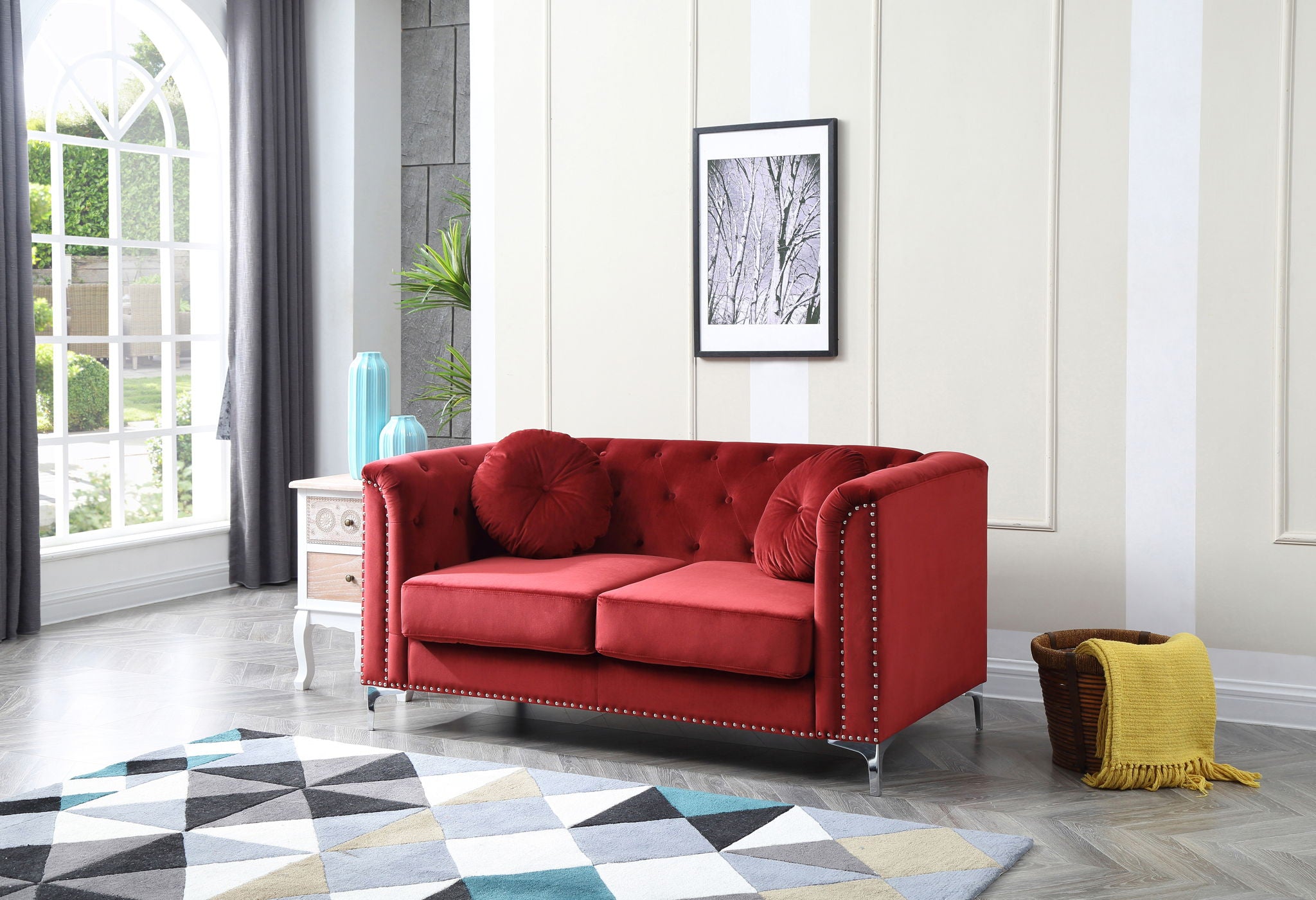 Stylish Sloped Arm Loveseat - Best Buy Furniture