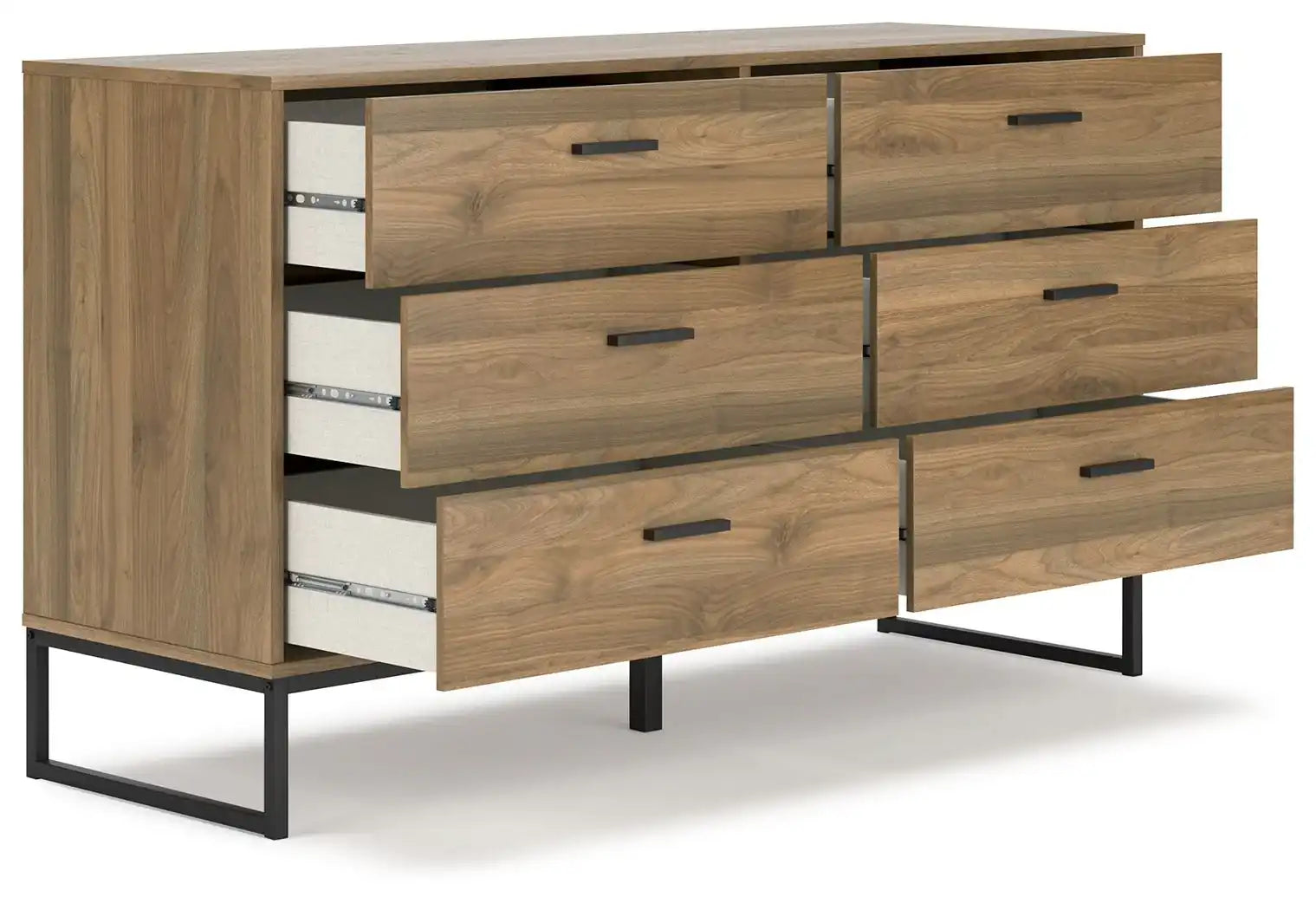 Deanlow - Six Drawer Dresser - Honey - Best Buy Furniture