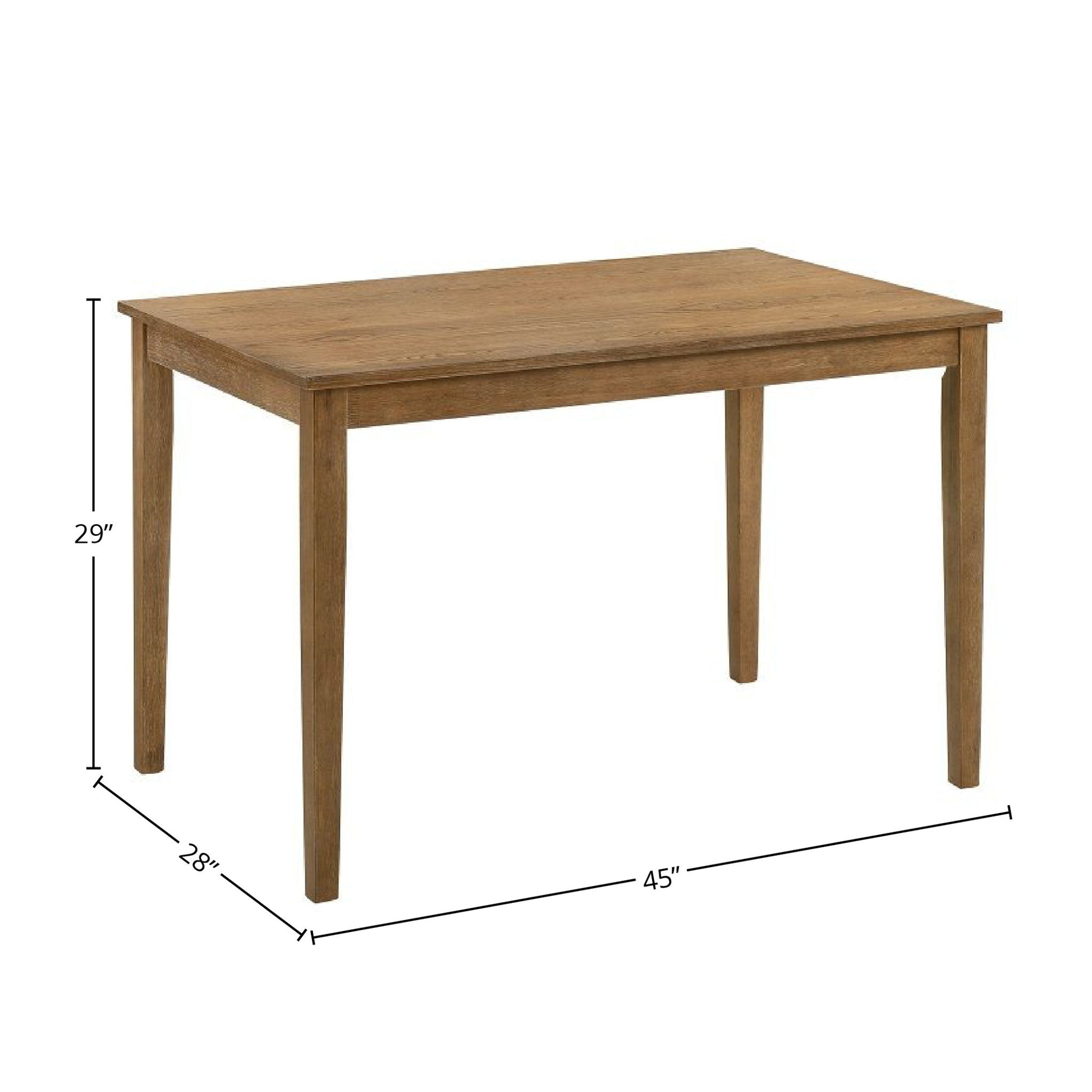 Kayee - 5 Pieces Pack Dining Set - Weathered Oak - Best Buy Furniture