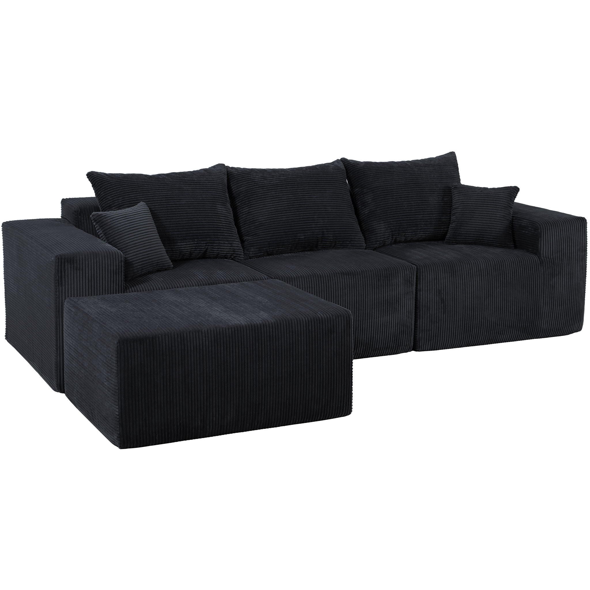 Modular Sectional Sofa, Convertible Couch With Chaise Corduroy - Best Buy Furniture