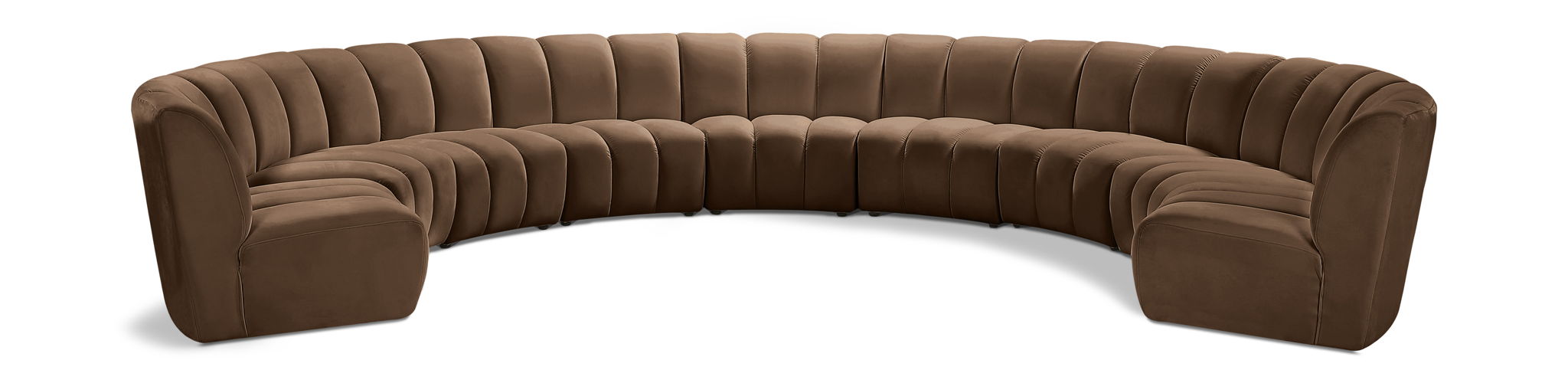 Infinity - 9 Piece Velvet Modular Sectional - Best Buy Furniture