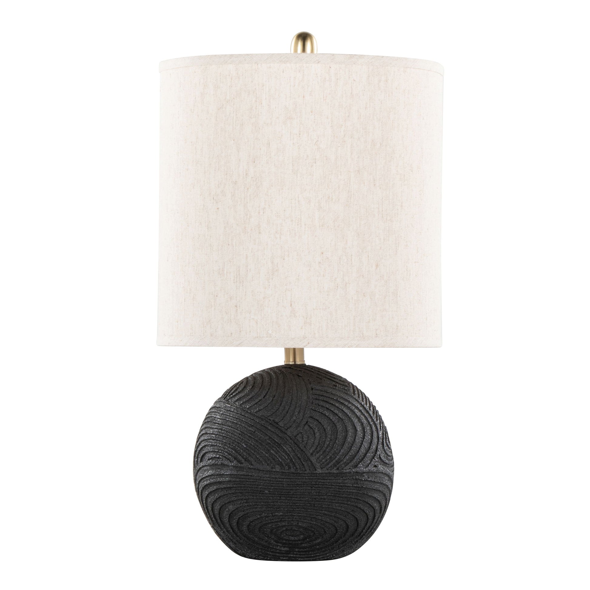 Kona - Contemporary Table Lamp (Set of 2) - Matte Black / Natural - Best Buy Furniture
