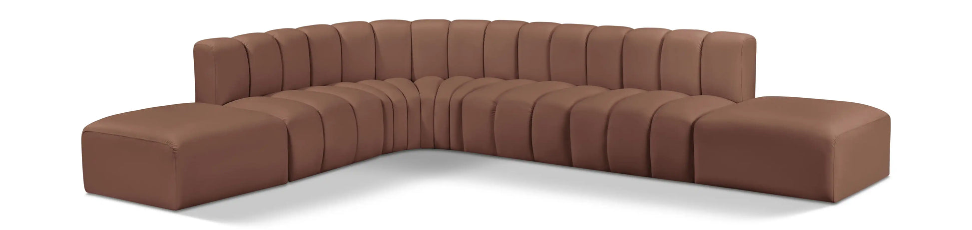 Arc - Faux Leather 7 Piece Corner Modular Sofa - Best Buy Furniture