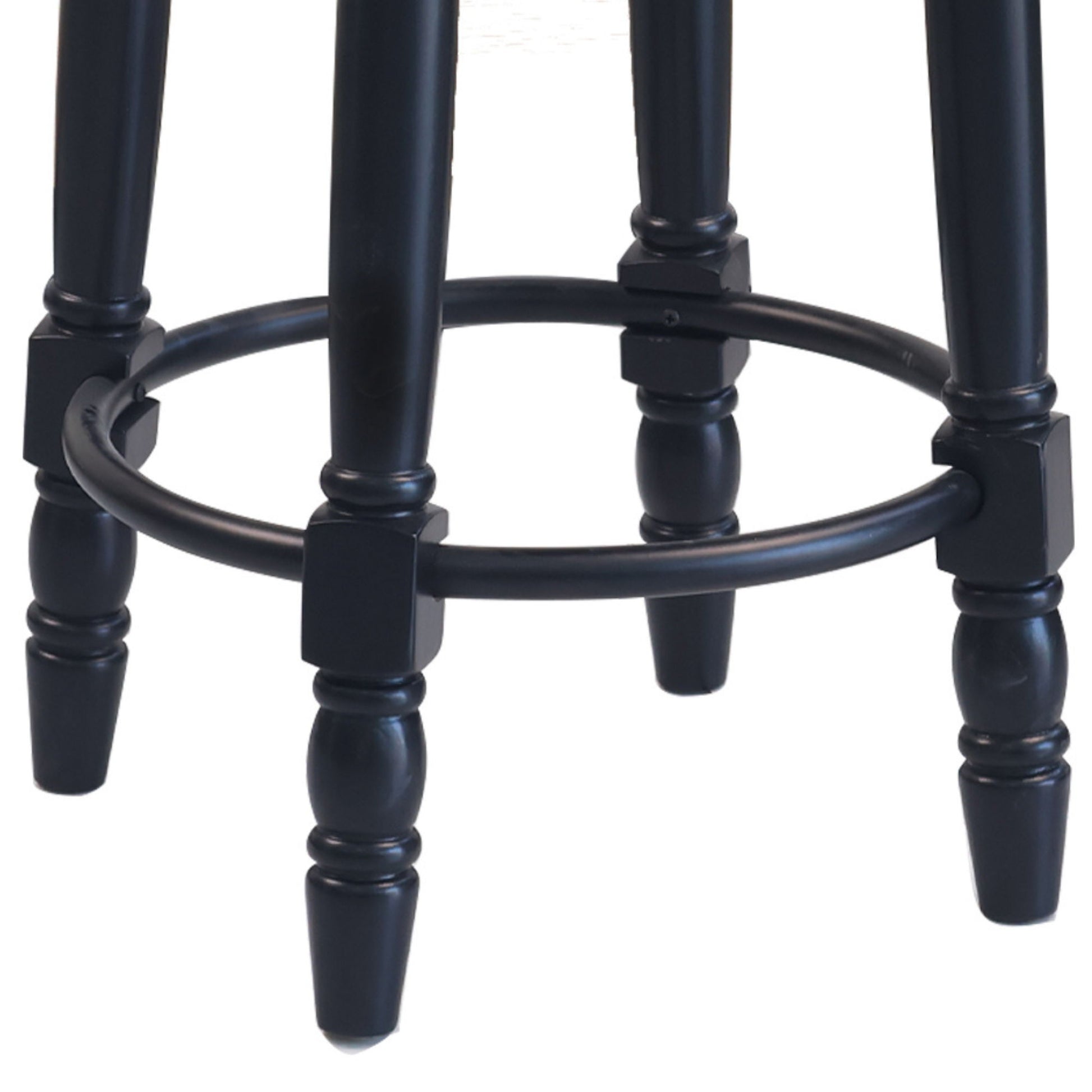 360° Swivel Wooden Barstools With Upholstered Seat, Counter Height (Set of 2) - Best Buy Furniture