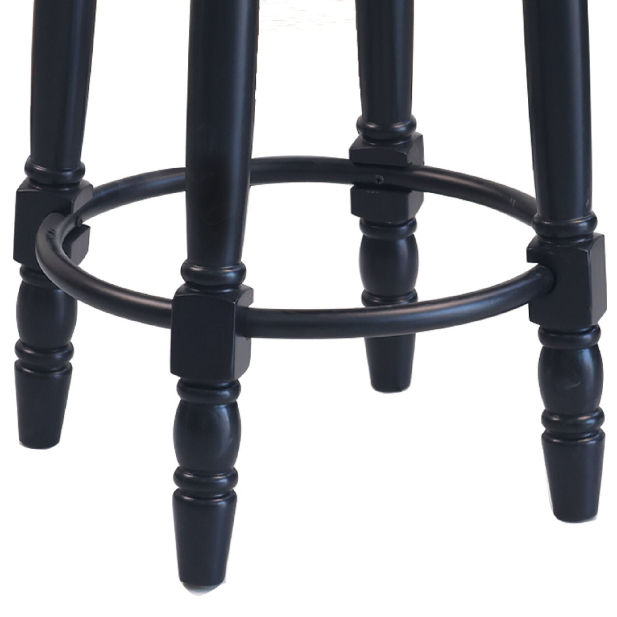 360° Swivel Wooden Barstools With Upholstered Seat, Counter Height (Set of 2) - Best Buy Furniture