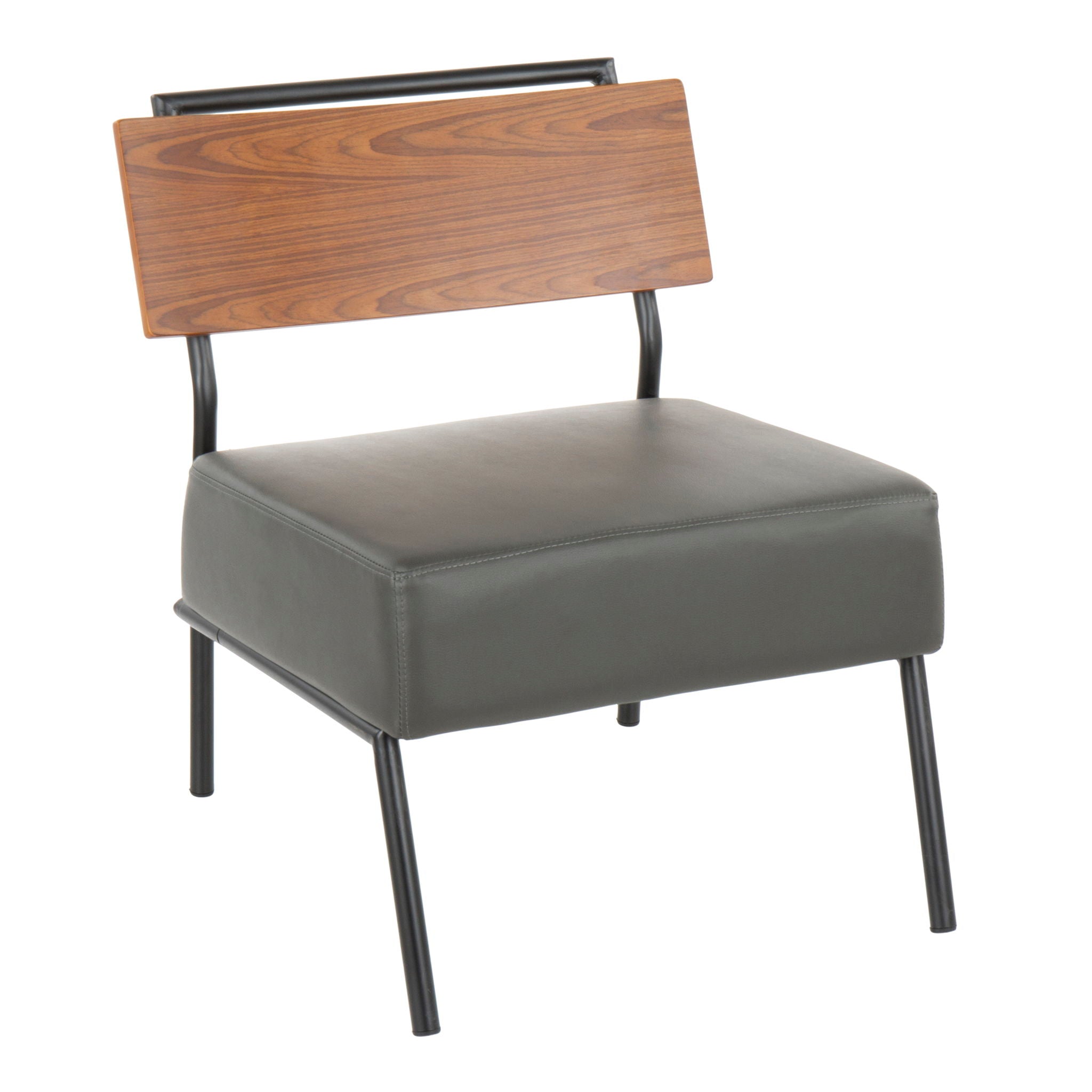 Fiji - Contemporary Chair - Gray / Walnut - Best Buy Furniture