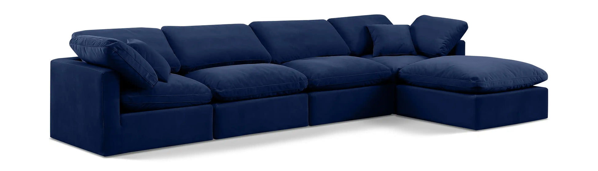 Indulge - Velvet 5 Piece Modular Sectional With Chaise - Best Buy Furniture