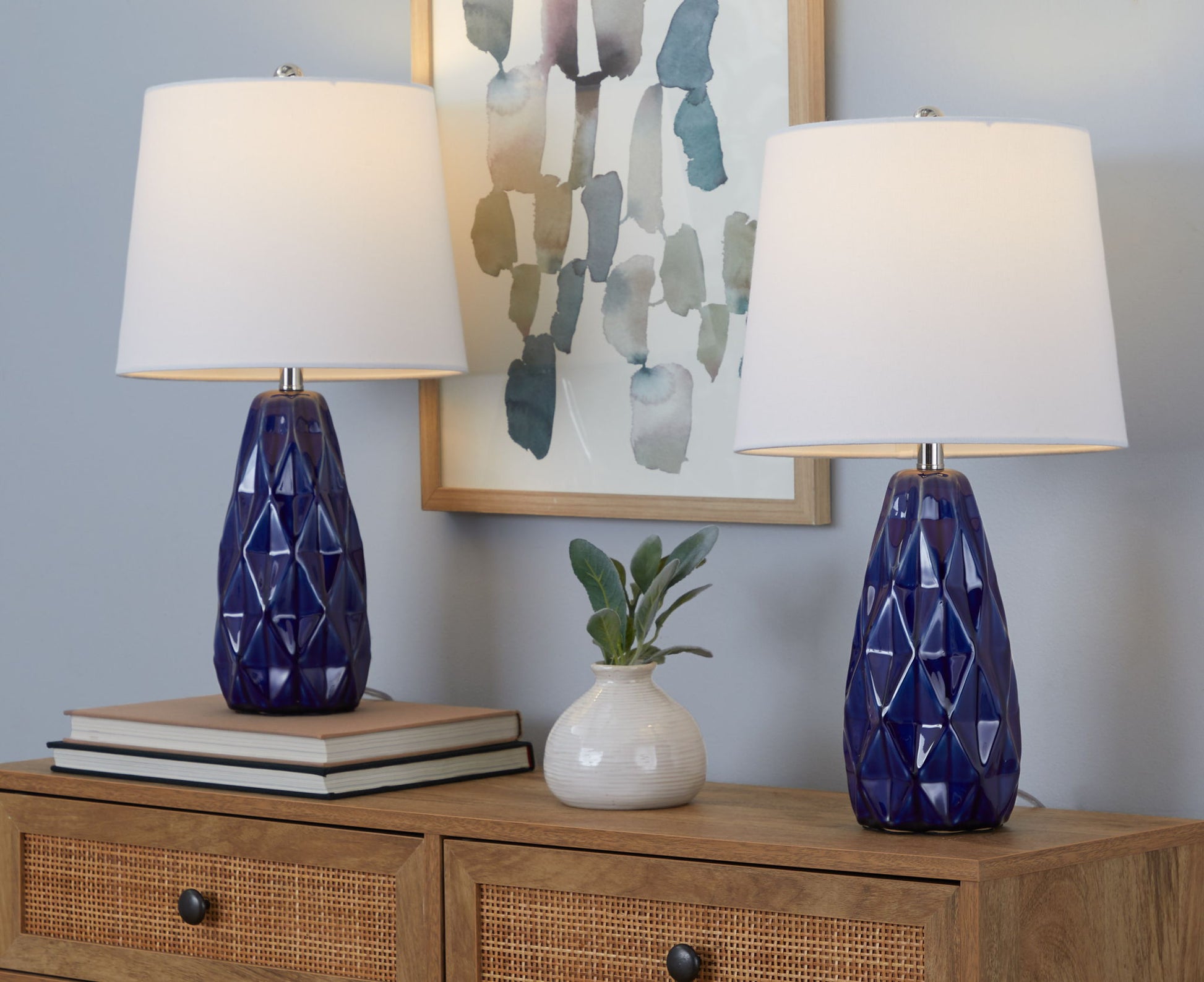 Hex - Contemporary Lamp (Set of 2) - Best Buy Furniture