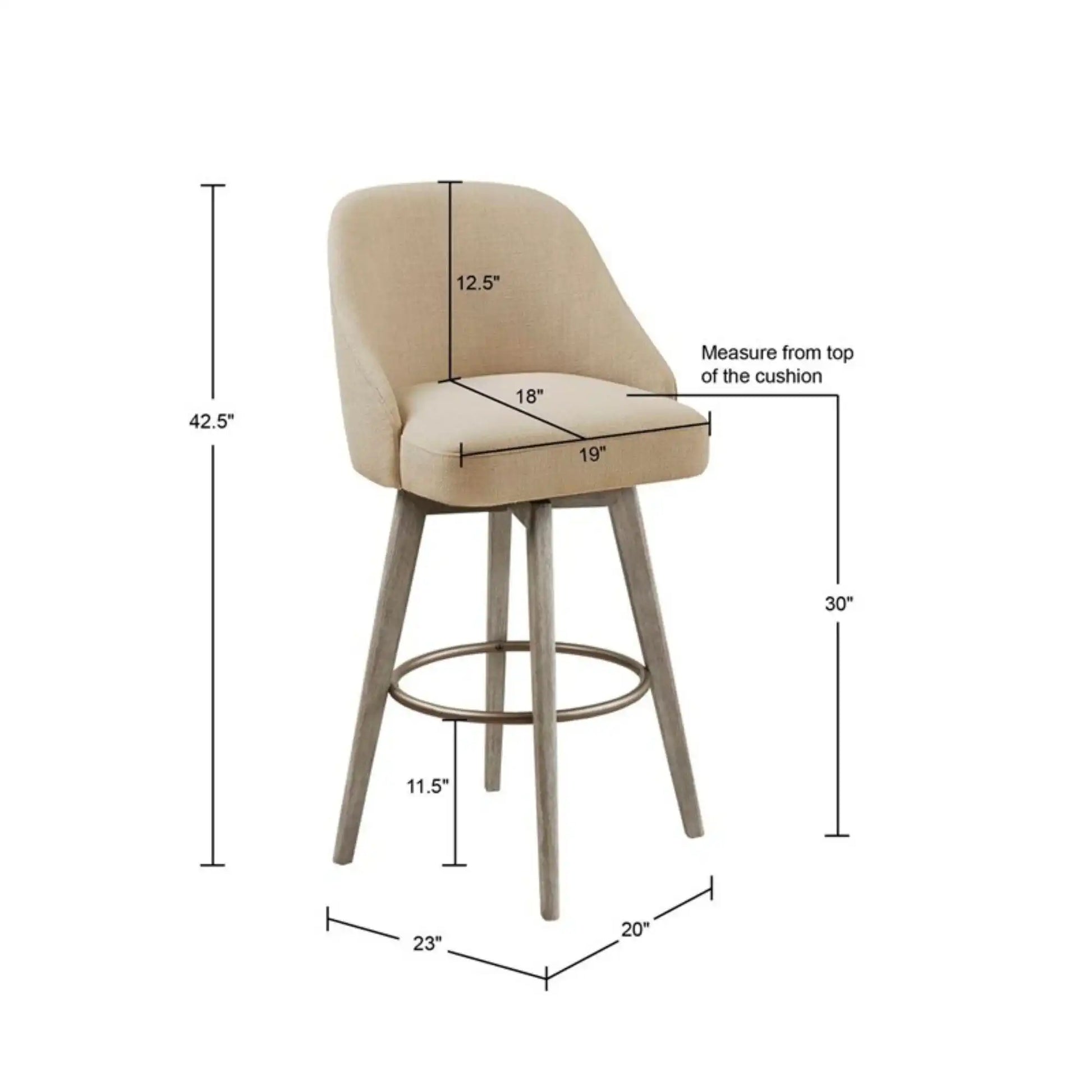 Bar Stool With Swivel Seat - Sand - Best Buy Furniture