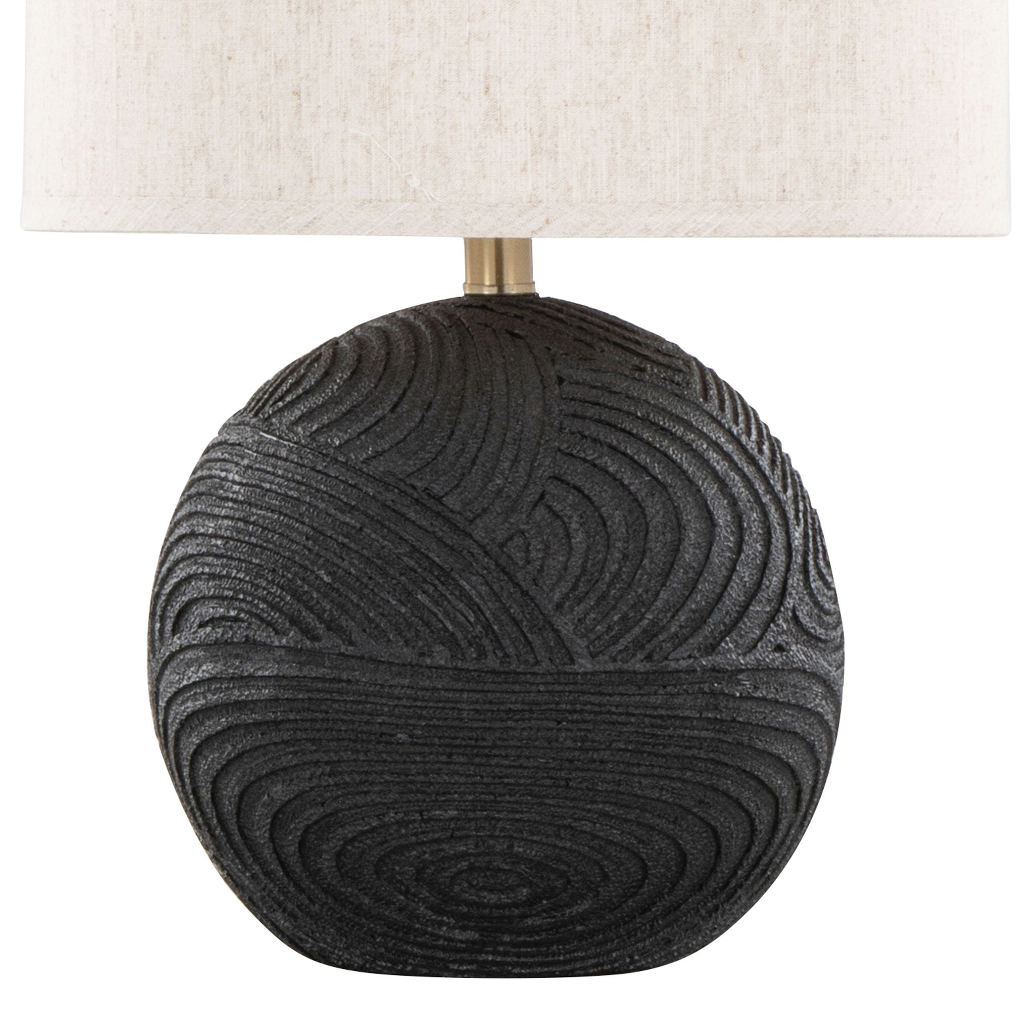 Kona - Contemporary Table Lamp (Set of 2) - Matte Black / Natural - Best Buy Furniture