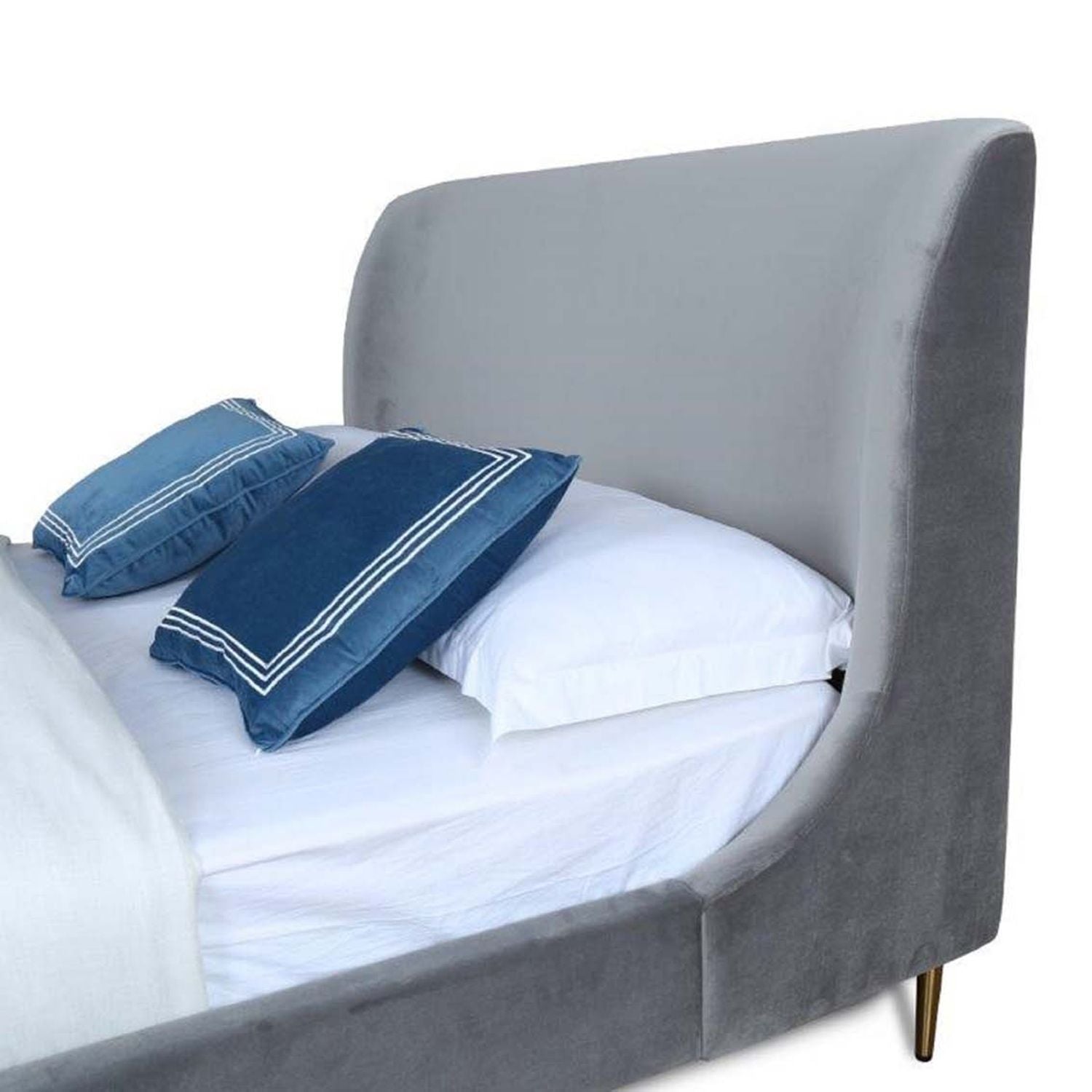Upholstered Bed With Curved Headboard