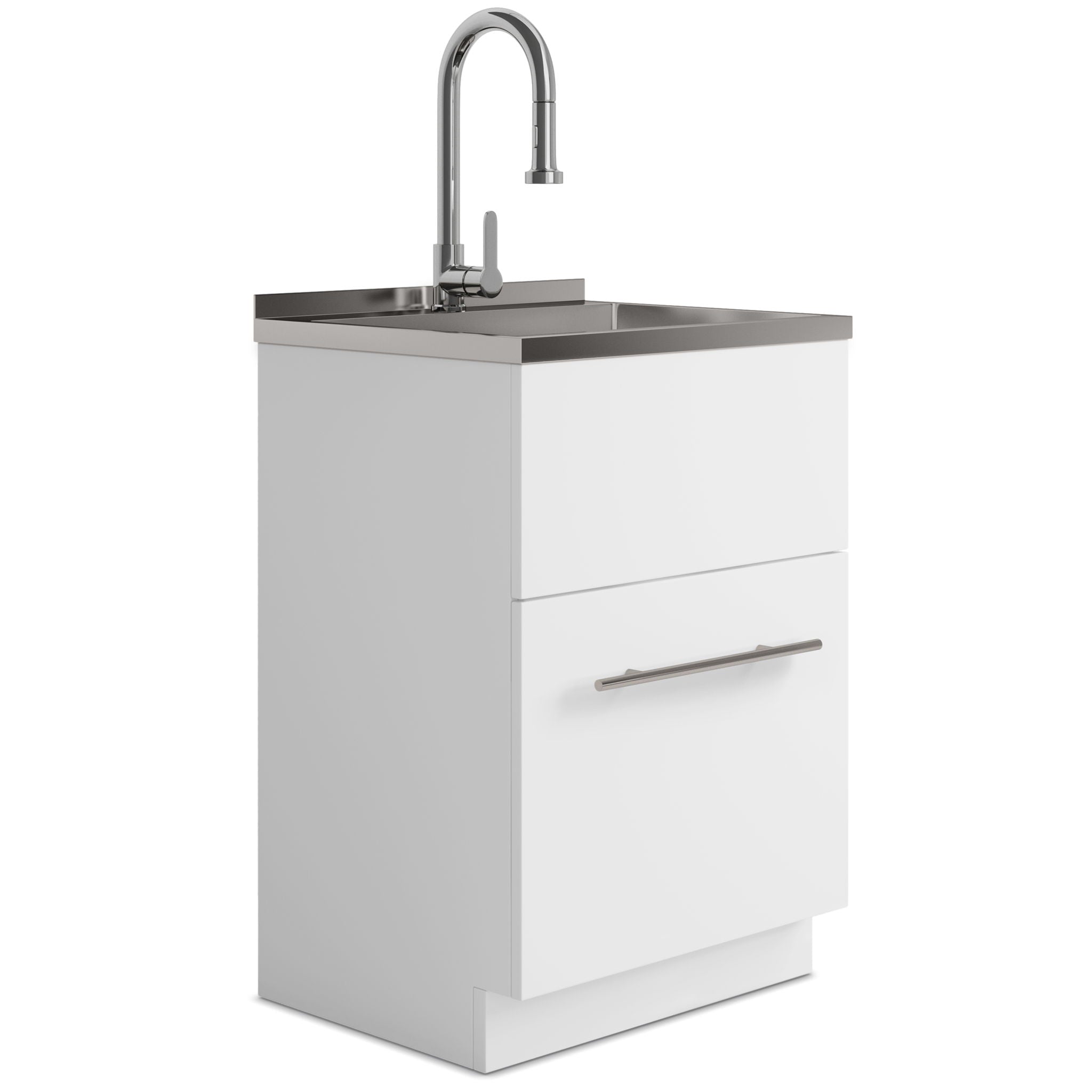 Metro - Laundry Cabinet & Faucet And Stainless Steel Sink - Best Buy Furniture