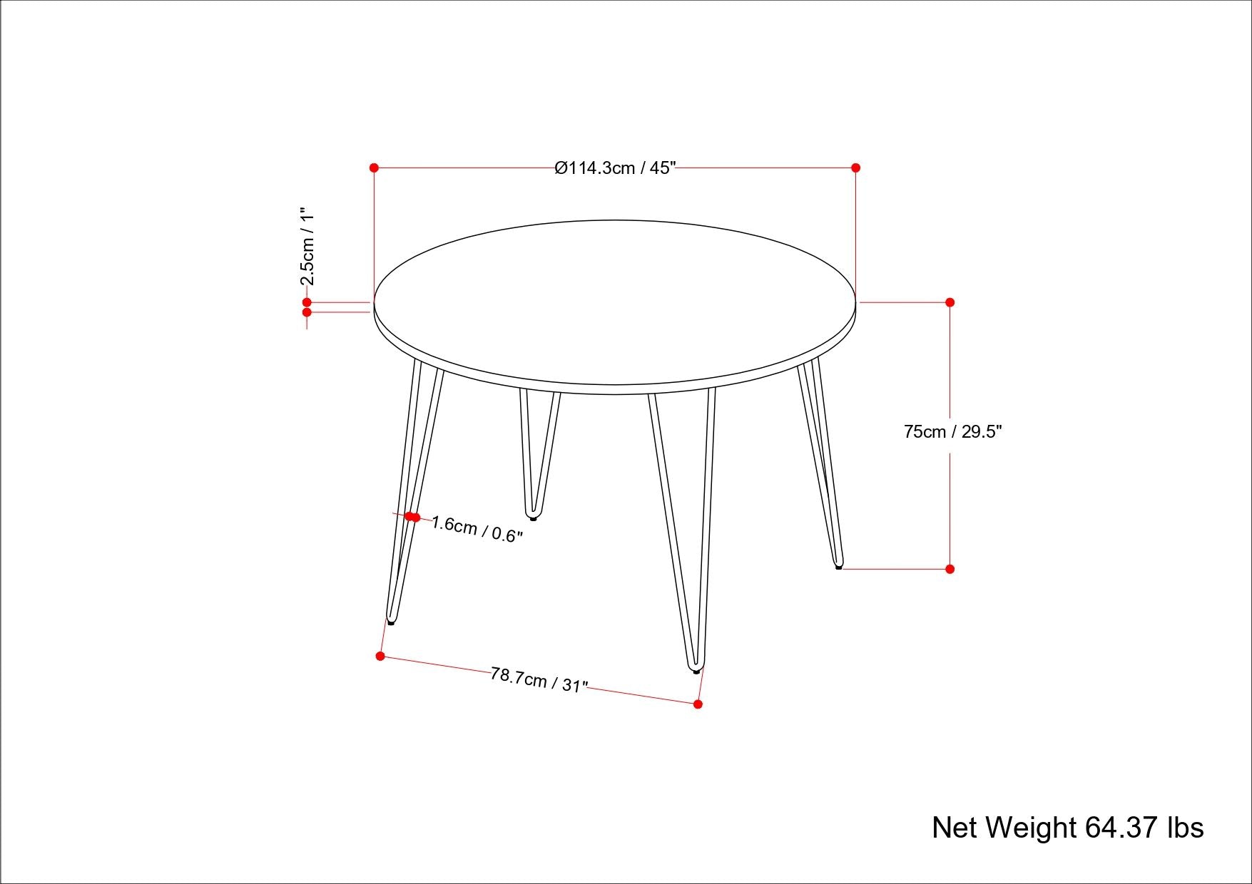 Hunter - Round Dining Table - Natural - Best Buy Furniture
