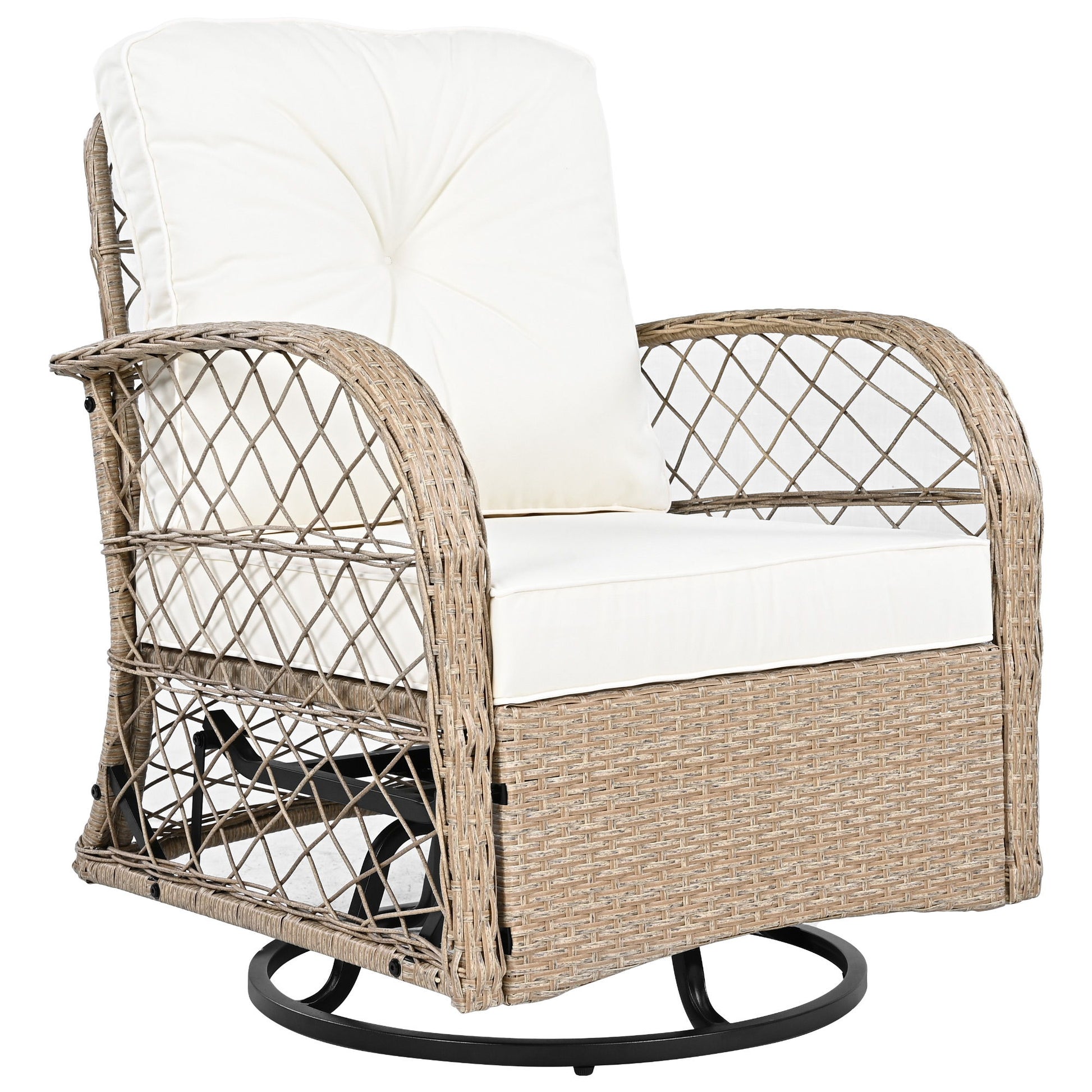 3 Piece Outdoor Chair & Table Set Chat Set, 2 Person Rattan Seating Group - Best Buy Furniture