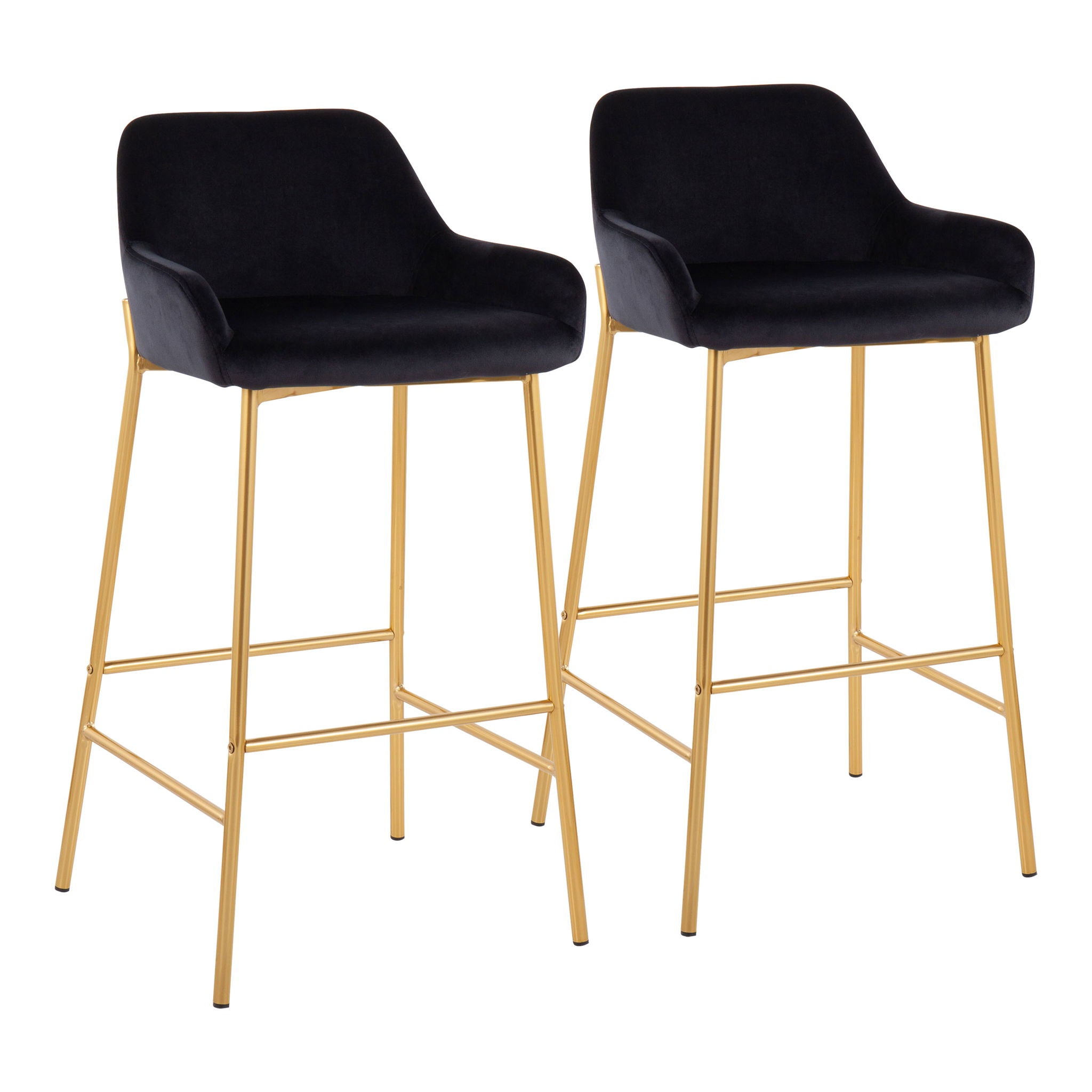 Daniella - Contemporary / Glam Fixed Height Bar Stool (Set of 2) - Best Buy Furniture