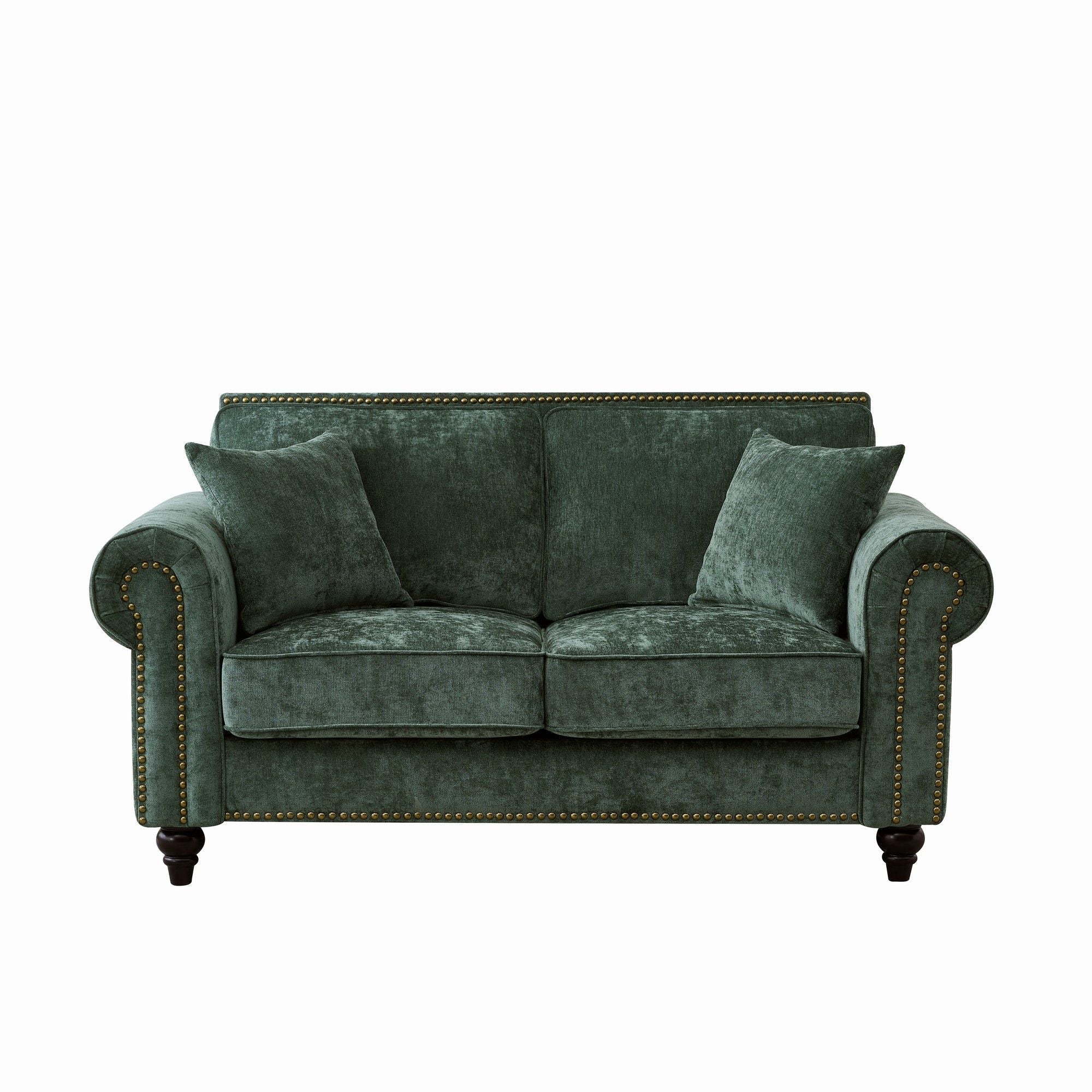 2 Seater Sofa With Rolled Arms, Tufted Upholstered Couch - Best Buy Furniture