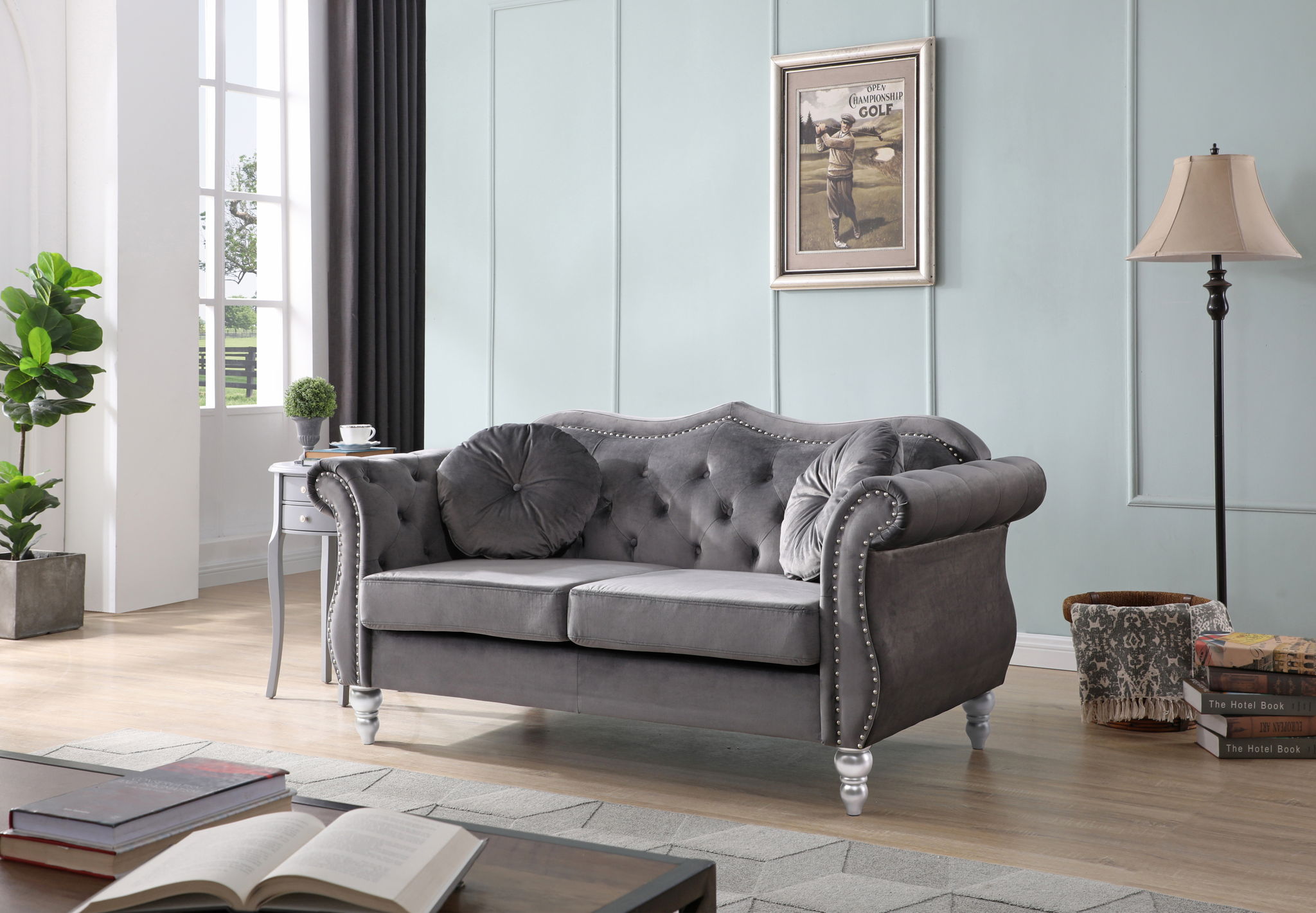 Stylish Flared Arm Loveseat - Best Buy Furniture