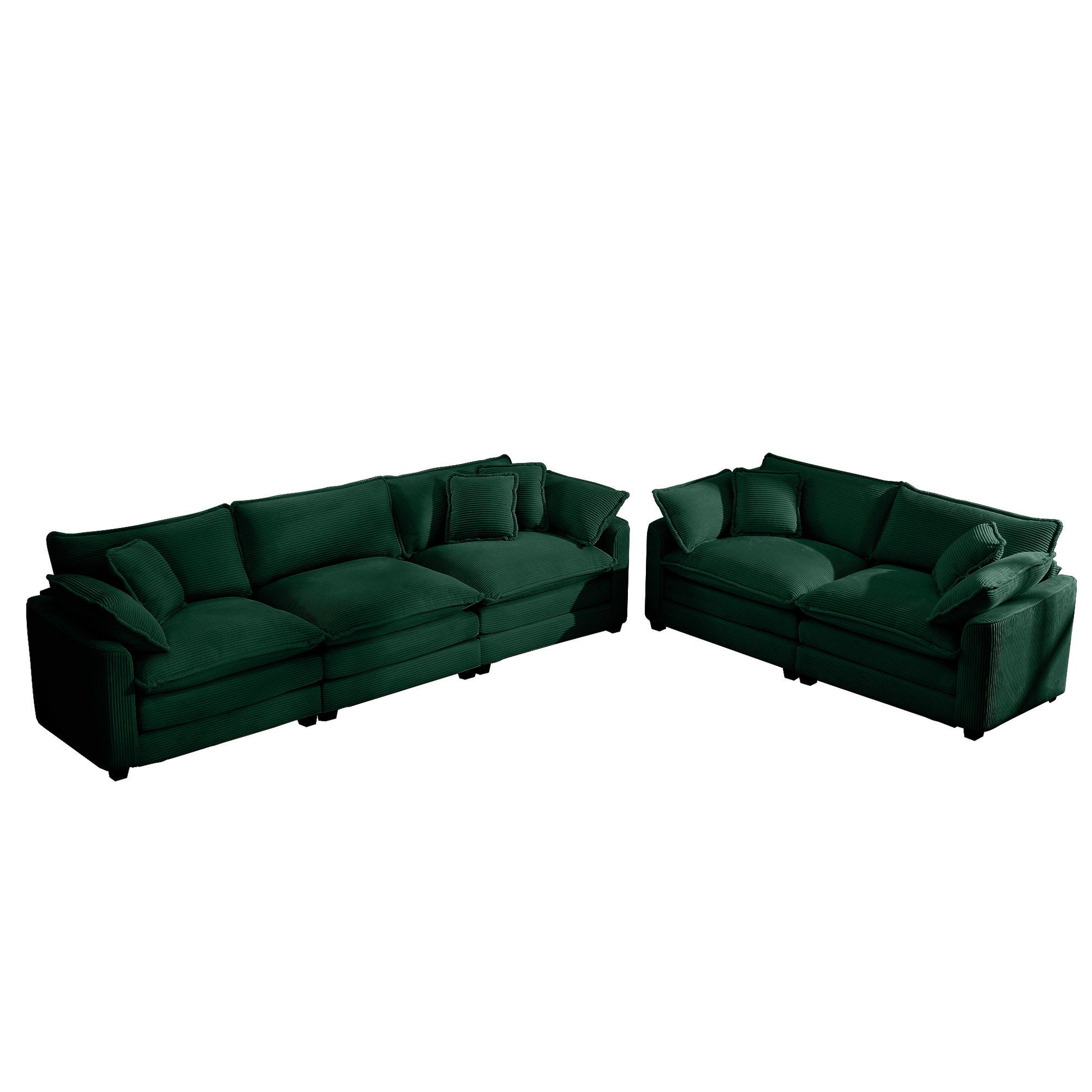 Elegant Corduroy Oversized Sectional Sofa Set With Deep Seats And Flexible Layout - Best Buy Furniture