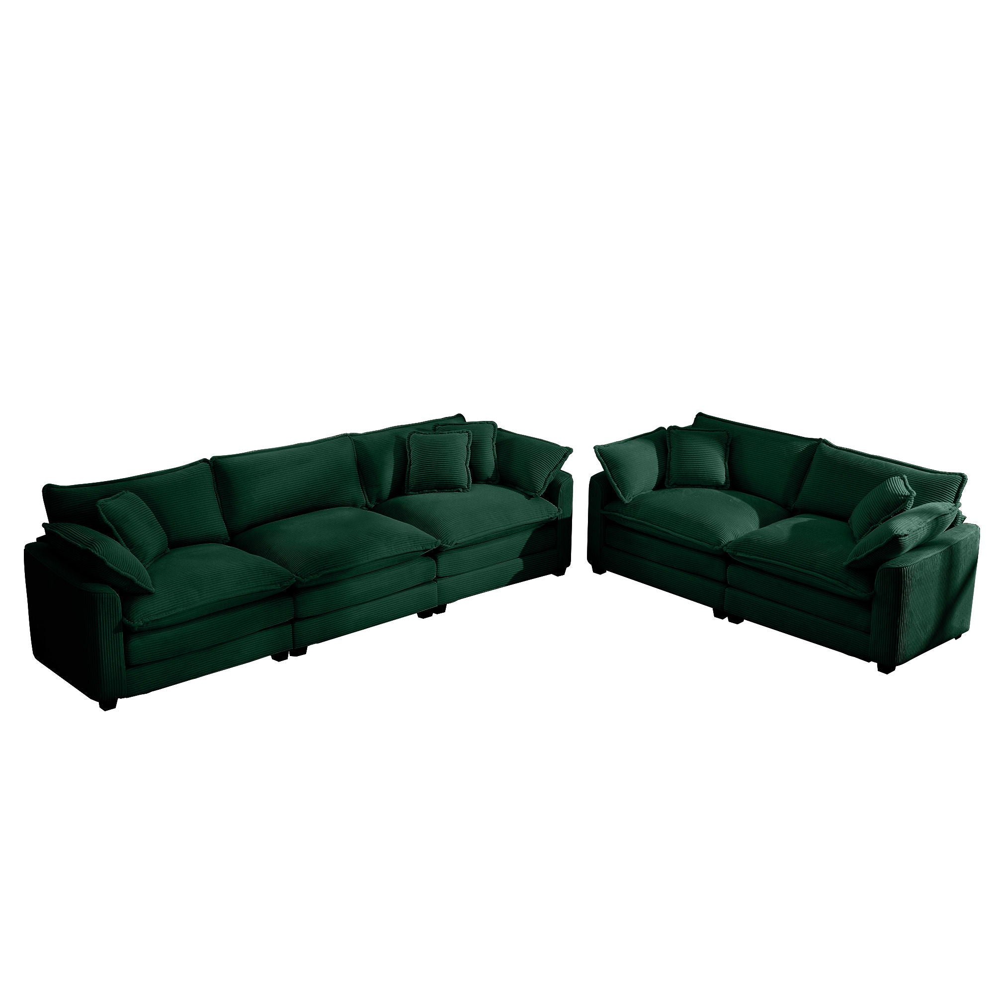 Elegant Corduroy Oversized Sectional Sofa Set With Deep Seats And Flexible Layout - Best Buy Furniture