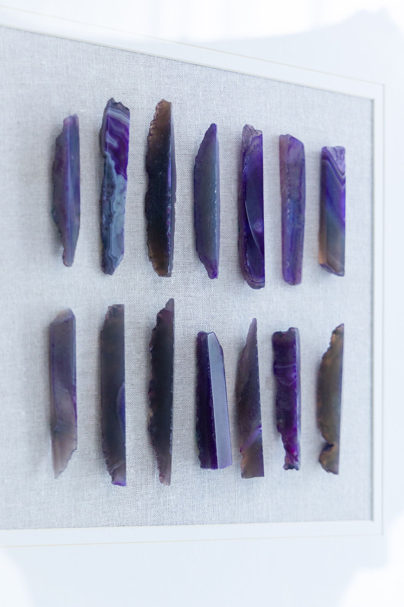 Grace Purple Agate Shadow Boxes Wall Art (Set of 2) - Multicolor - Best Buy Furniture