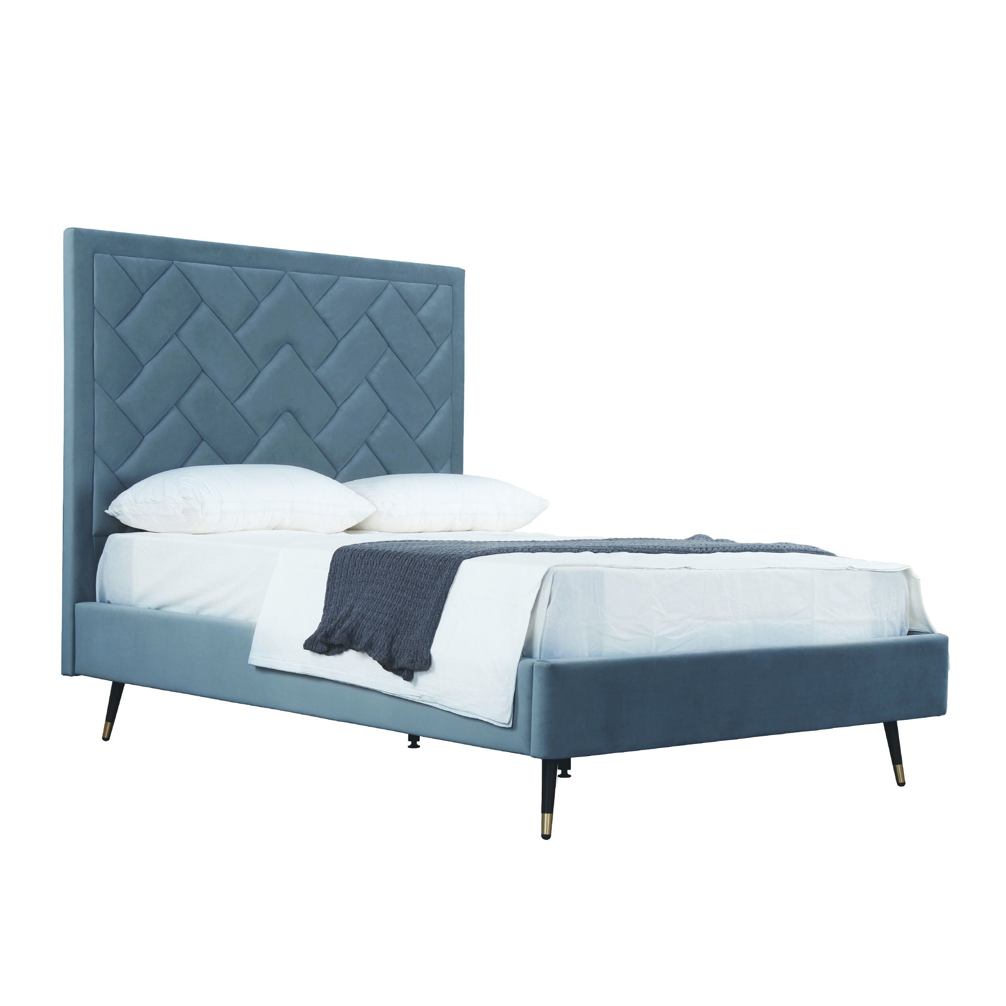 Crosby - Bed With Upholstered Headboard And Slats