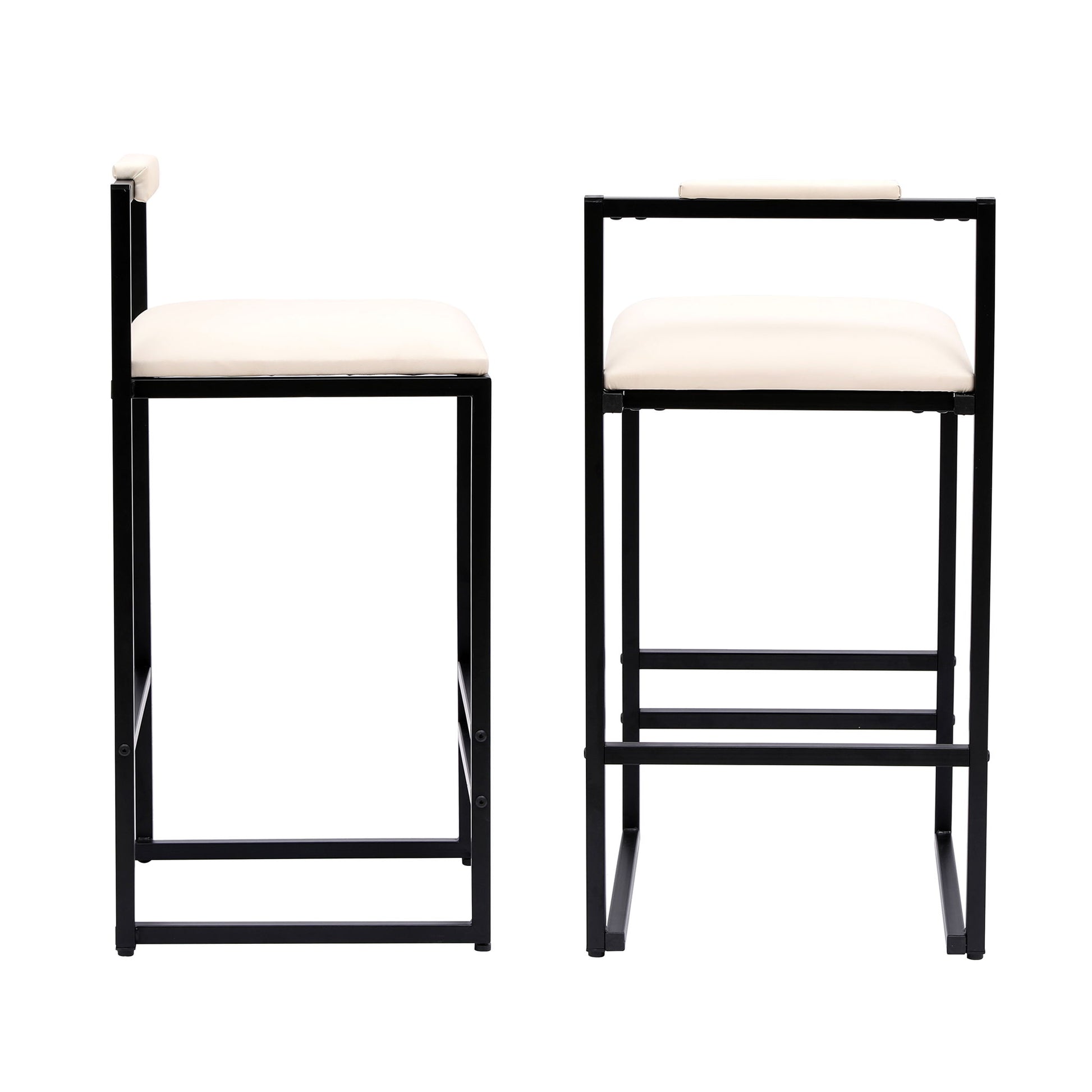 Elegant Bar Stool Set With Backrest And Footrest, Counter Height (Set of 2) - Best Buy Furniture