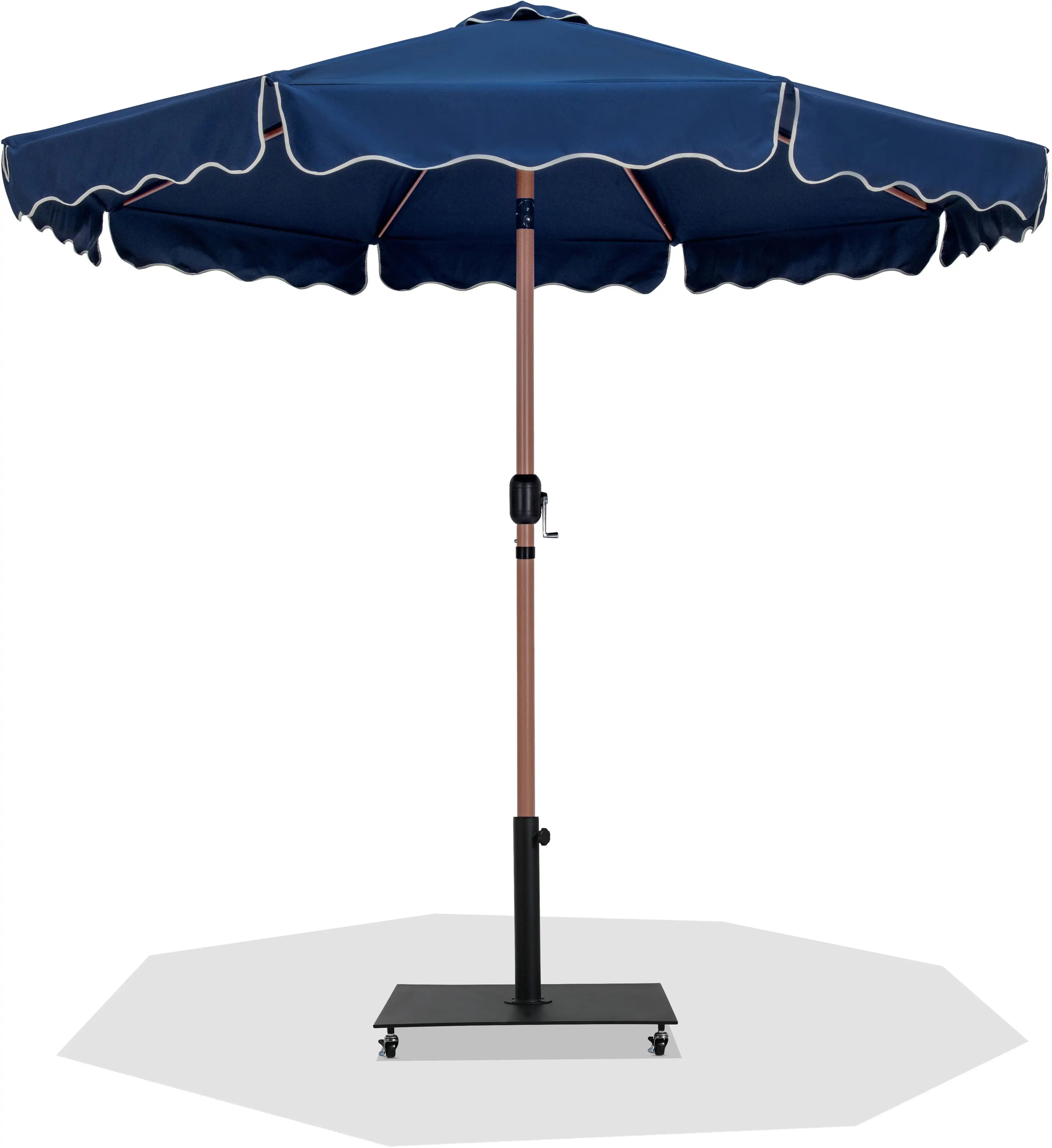 Amalfi - Aluminum Patio Umbrella - Black Base / Light Brown Pole - Best Buy Furniture