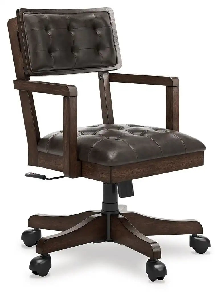 Breckington - Home Office Desk Chair - Dark Brown - Best Buy Furniture