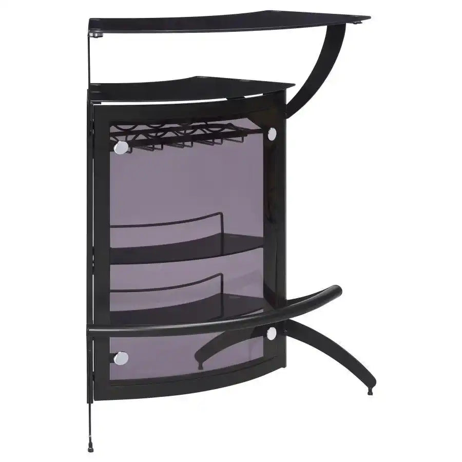 Dallas - 2-Shelf Curved Freestanding Home Bar Cabinet - Best Buy Furniture