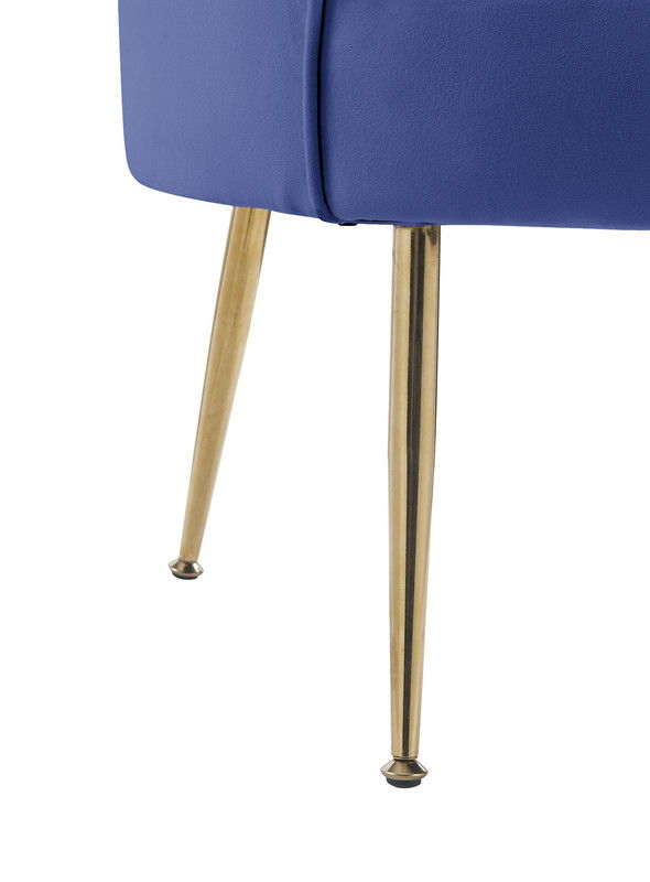 Angelina - Velvet Scalloped Back Barrel Accent Chair With Metal Legs - Best Buy Furniture