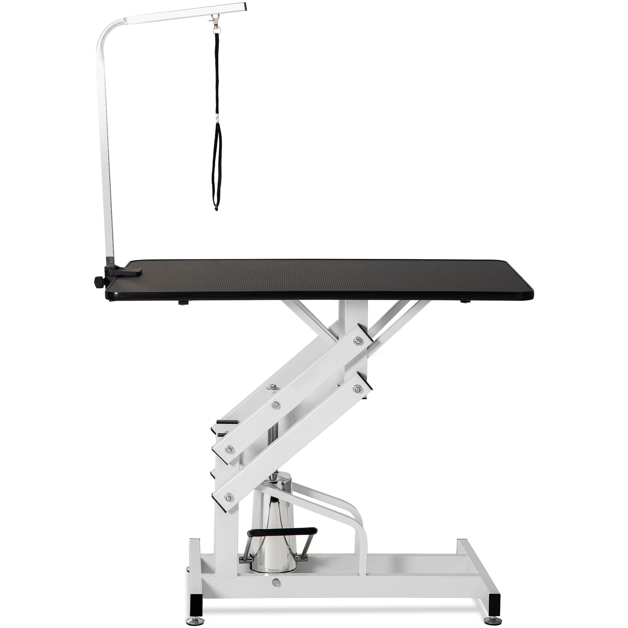 Hydraulic Dog Pet Grooming Table Heavy Duty Big Size Z-Lift Pet Grooming Table - Black / White - Best Buy Furniture