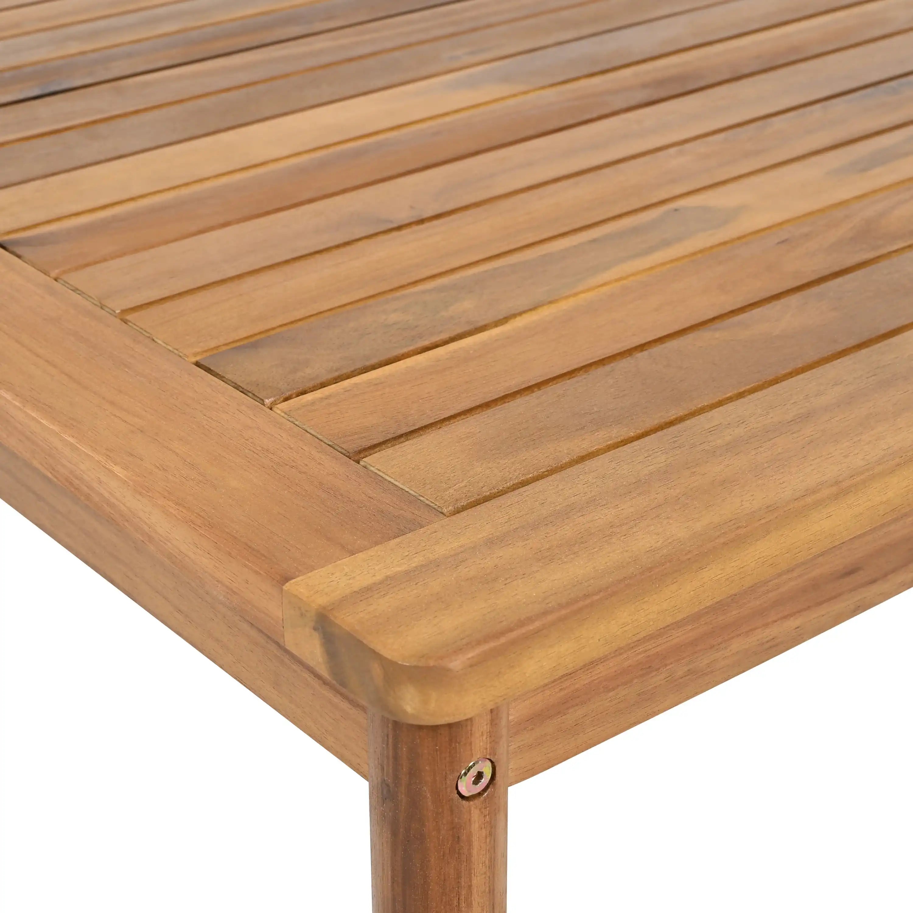 Outdoor 3-piece Acacia Wood and Rope Patio Sofa Set - Best Buy Furniture